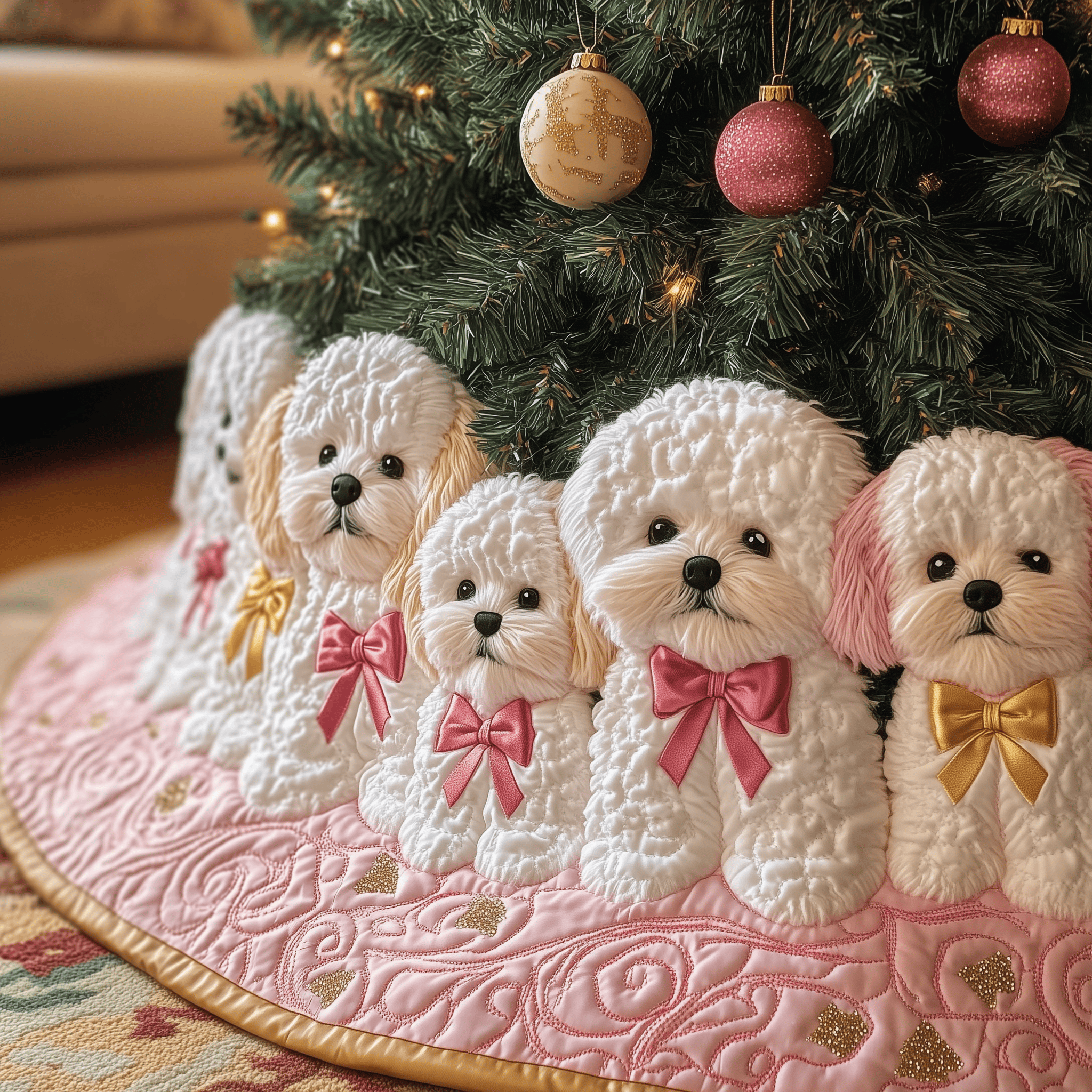 Christmas Bichon Quilted Tree Skirt Wrap Your Holidays in Comfort with the Right Tree Skirt Christmas Bichon Quilted Tree Skirt Wrap Your Holidays in Comfort with the Right Tree Skirt