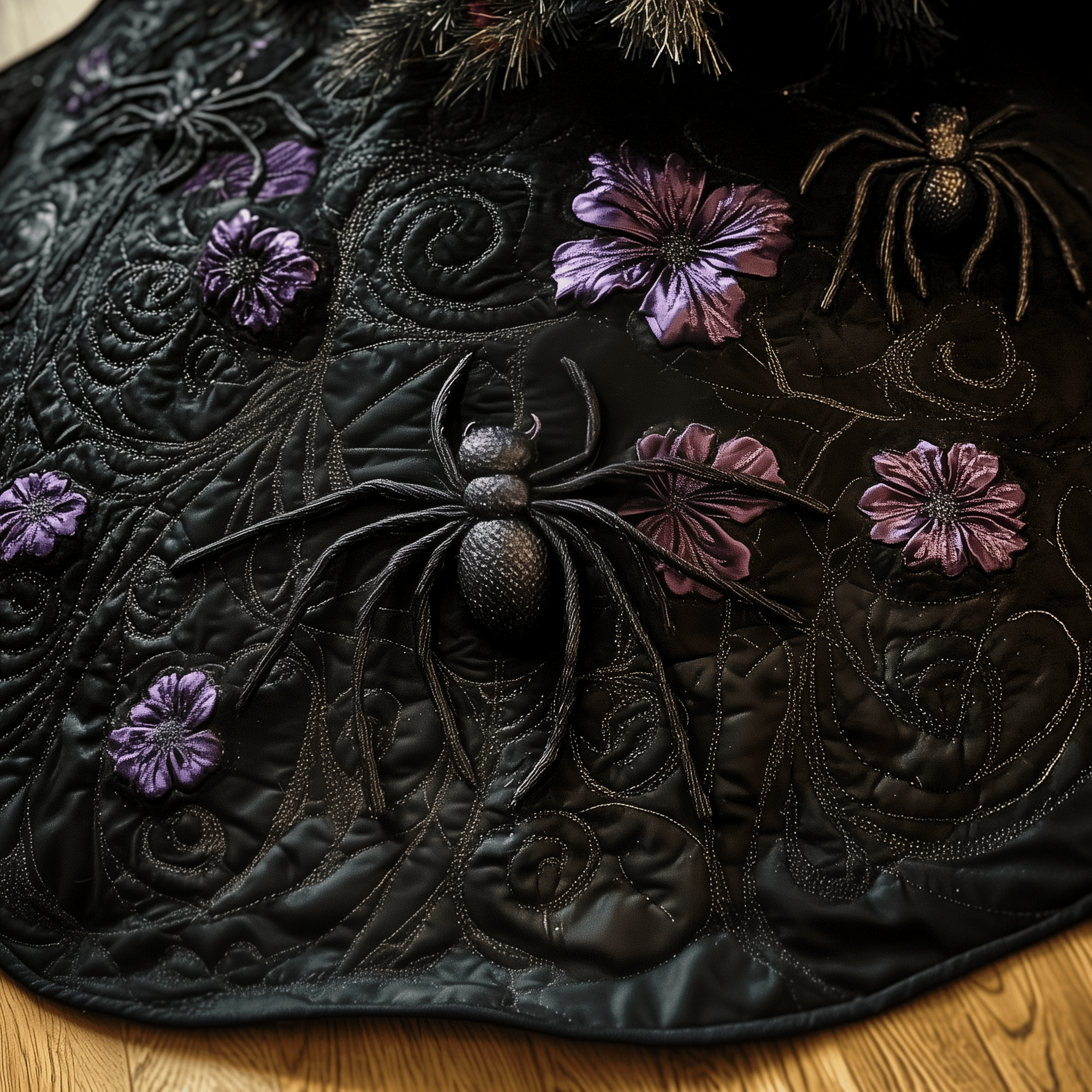 Christmas Black Spiders Quilted Tree Skirt Relax and Let the Holidays Shine with a Trusted Tree Skirt Christmas Black Spiders Quilted Tree Skirt Relax and Let the Holidays Shine with a Trusted Tree Skirt