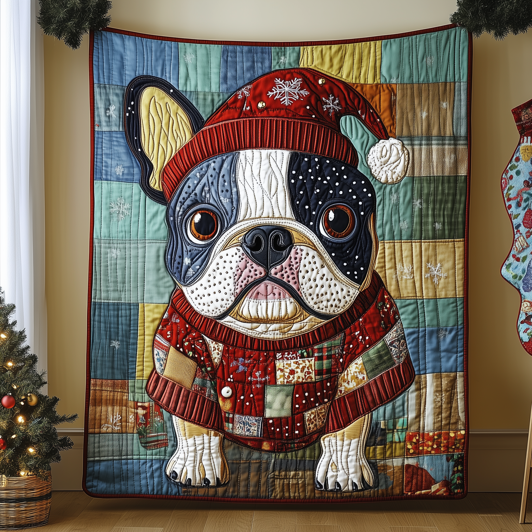 Christmas Bulldog Quilted Blanket Bring the Family Together with a Blanket Everyone Loves Christmas Bulldog Quilted Blanket Bring the Family Together with a Blanket Everyone Loves