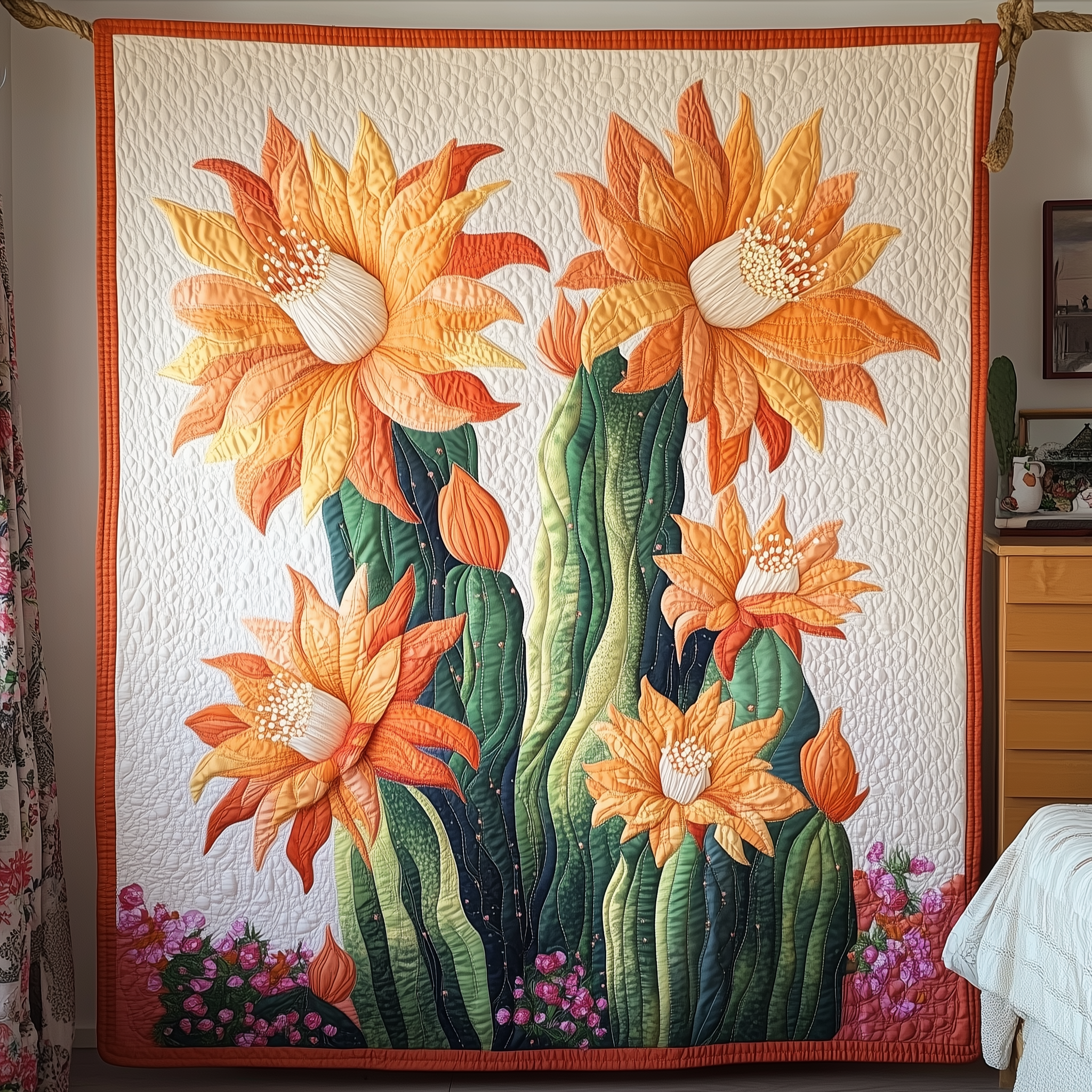Christmas Cactus Quilted Blanket Feel the Power of Personalized Comfort with Our Blanket Christmas Cactus Quilted Blanket Feel the Power of Personalized Comfort with Our Blanket