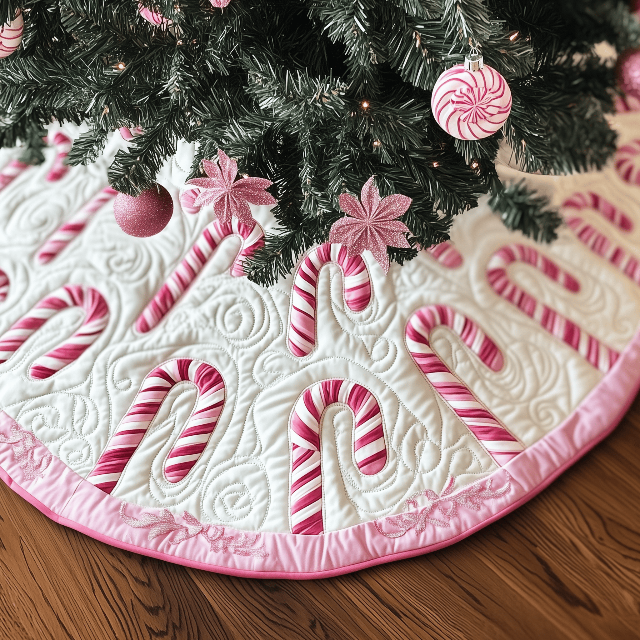 Christmas Candy Canes Quilted Tree Skirt Enjoy Peace of Mind This Holiday with the Perfect Tree Skirt Christmas Candy Canes Quilted Tree Skirt Enjoy Peace of Mind This Holiday with the Perfect Tree Skirt