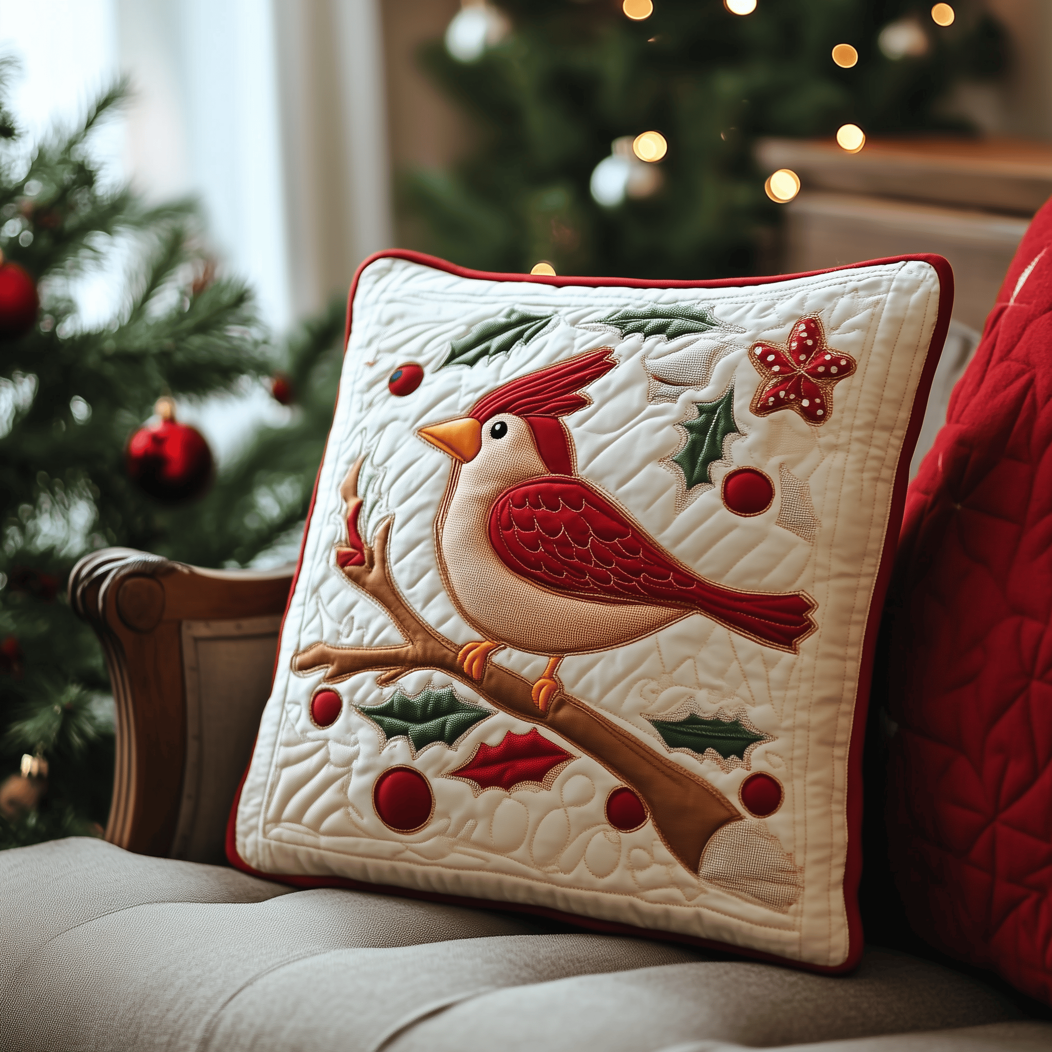 Christmas Cardinal Cookies Quilted Pillow Case Rest Easy Every Night with Durable and Soft Pillow Cases Christmas Cardinal Cookies Quilted Pillow Case Rest Easy Every Night with Durable and Soft Pillow Cases