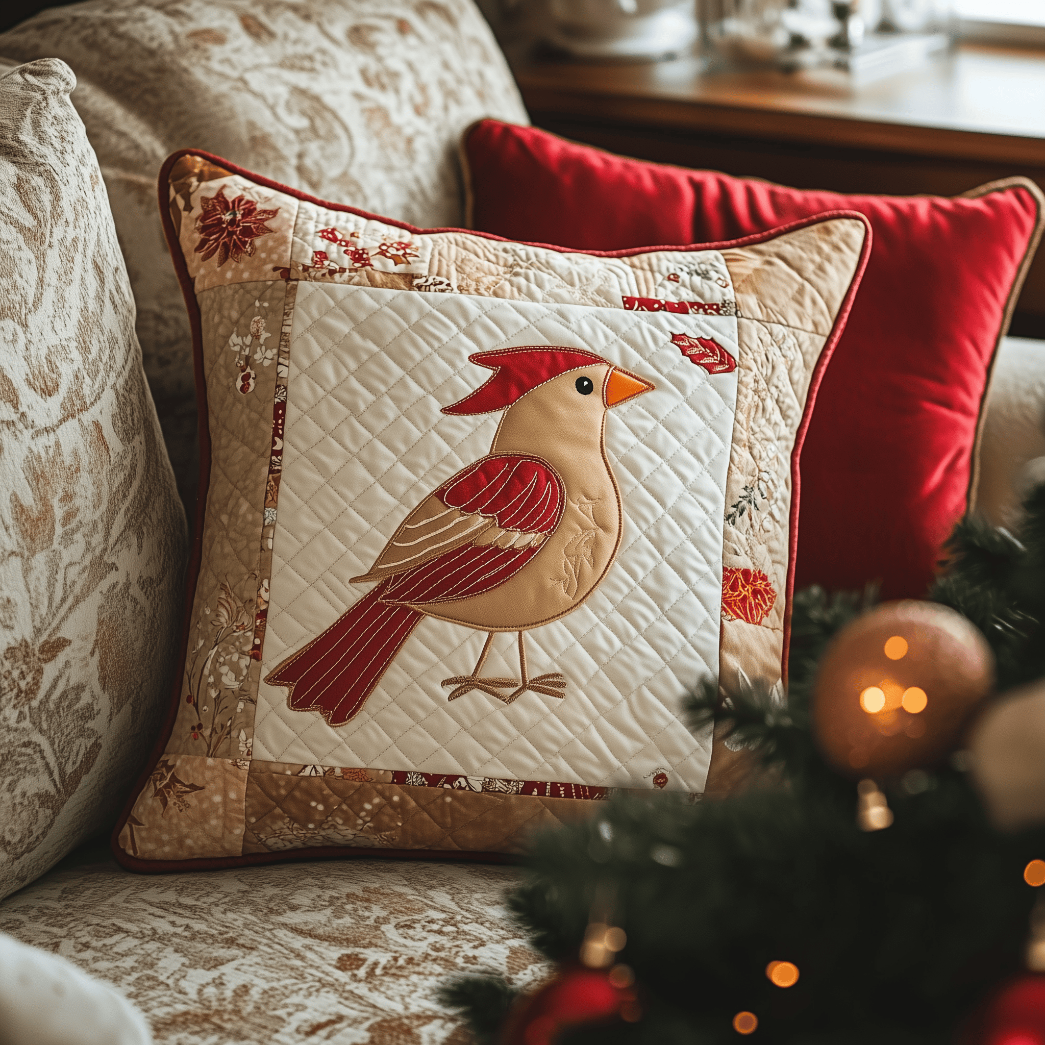 Christmas Cardinal Cookies Quilted Pillow Case Wake Up Happy with Pillow Cases That Feel Like Luxury Christmas Cardinal Cookies Quilted Pillow Case Wake Up Happy with Pillow Cases That Feel Like Luxury