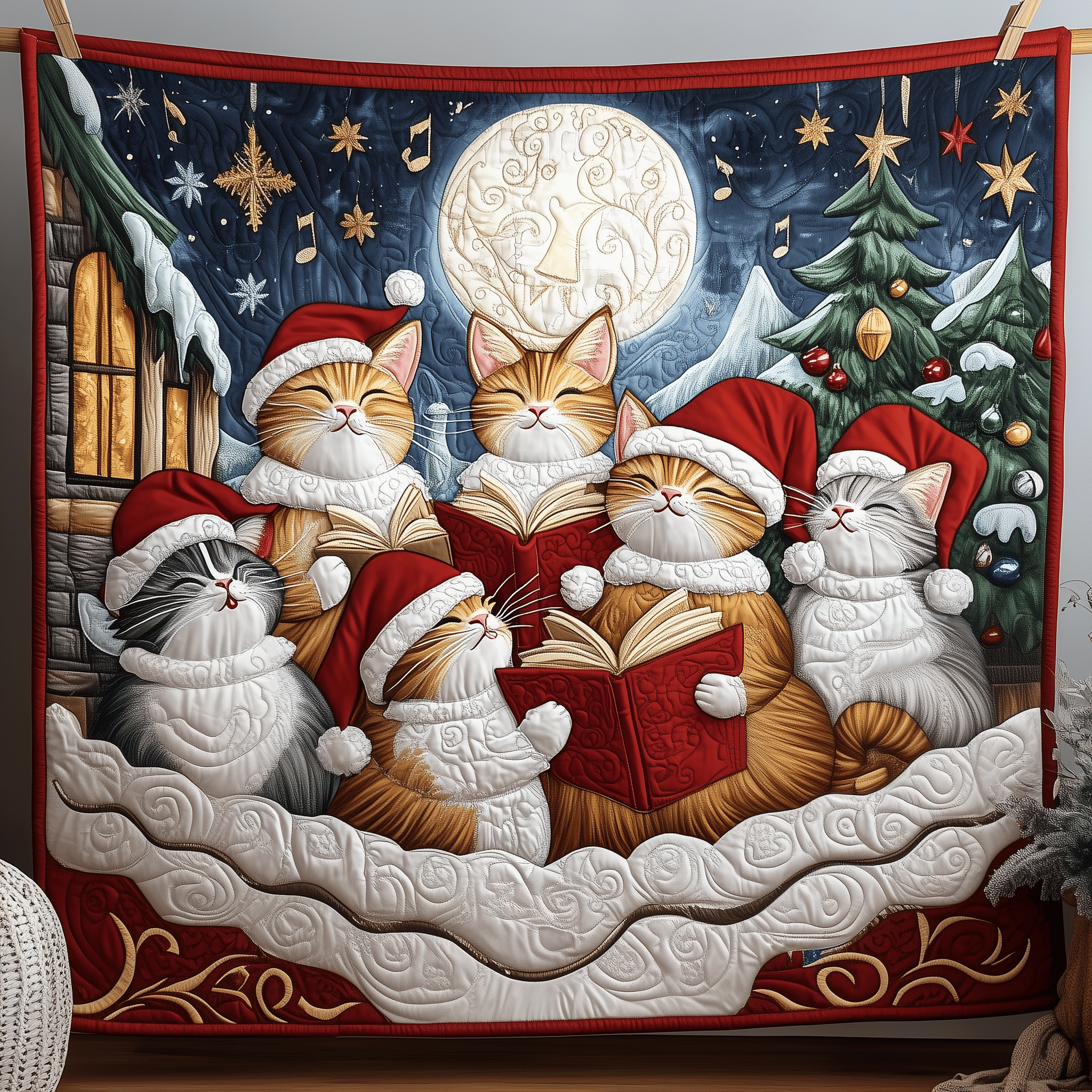 Christmas Cat Quilted Blanket Feel the Magic of Family Time with a Blanket That Fits All Christmas Cat Quilted Blanket Feel the Magic of Family Time with a Blanket That Fits All