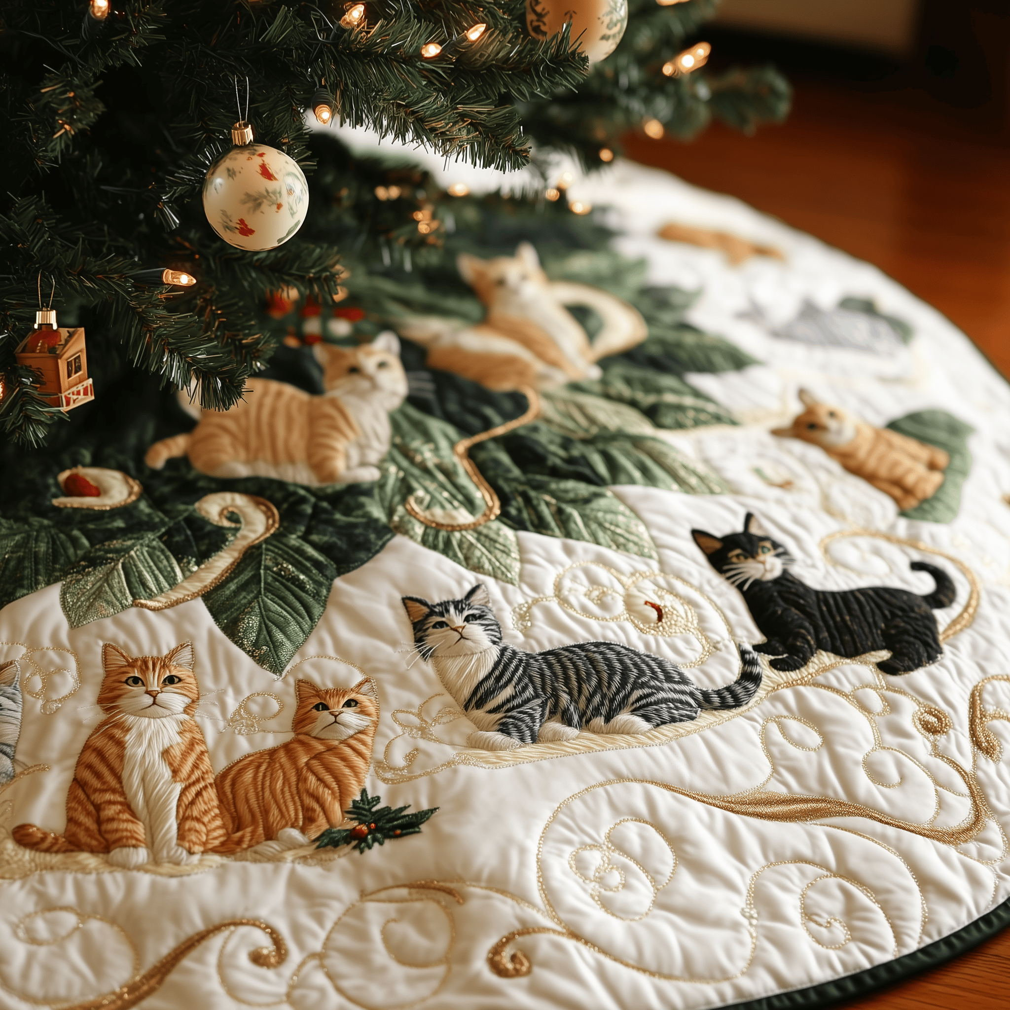 Christmas Cat Quilted Tree Skirt Make Every Moment Merry with a Stylish Tree Skirt Christmas Cat Quilted Tree Skirt Make Every Moment Merry with a Stylish Tree Skirt