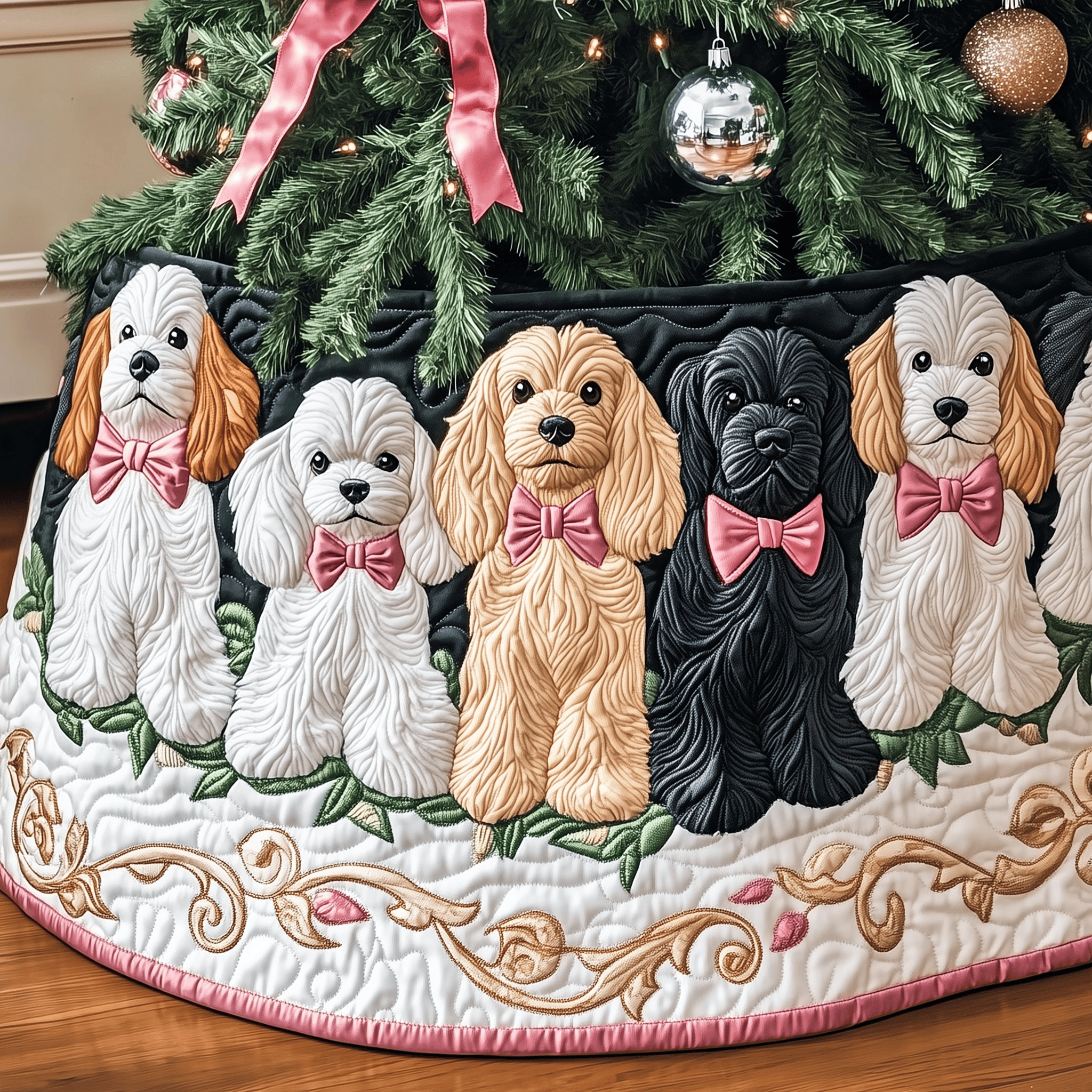 Christmas Cocker Spaniel Quilted Tree Skirt Enjoy Christmas Morning with a Thoughtful Tree Skirt Christmas Cocker Spaniel Quilted Tree Skirt Enjoy Christmas Morning with a Thoughtful Tree Skirt