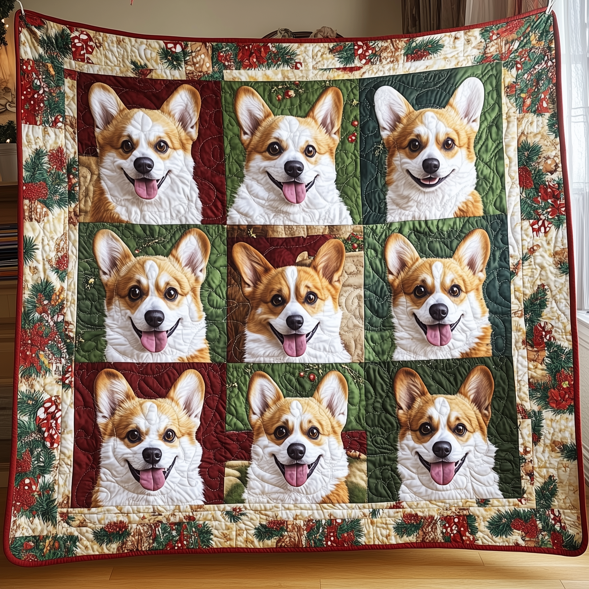 Christmas Corgi Quilted Blanket Bring the Family Together with a Blanket Everyone Loves Christmas Corgi Quilted Blanket Bring the Family Together with a Blanket Everyone Loves