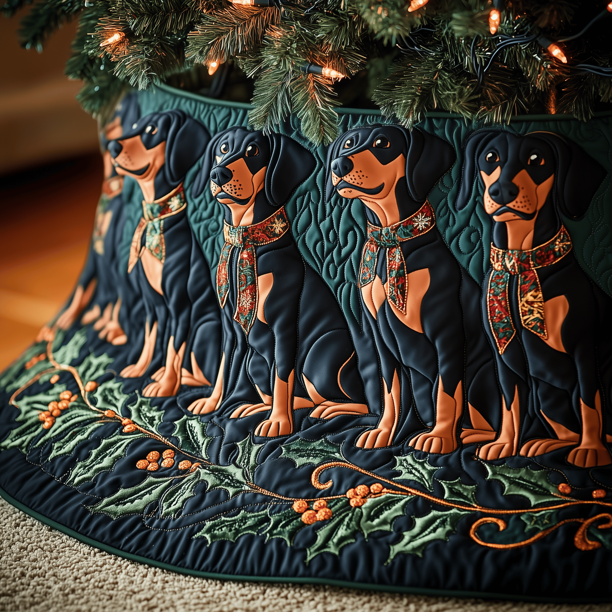 Christmas Doberman Quilted Tree Skirt Relax and Let the Holidays Shine with a Trusted Tree Skirt Christmas Doberman Quilted Tree Skirt Relax and Let the Holidays Shine with a Trusted Tree Skirt
