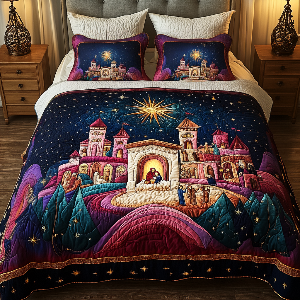 Christmas Glory Quilted Bedding Set Secret Santa Gift Ideas Christmas Glory Quilted Bedding Set Secret Santa Gift Ideas