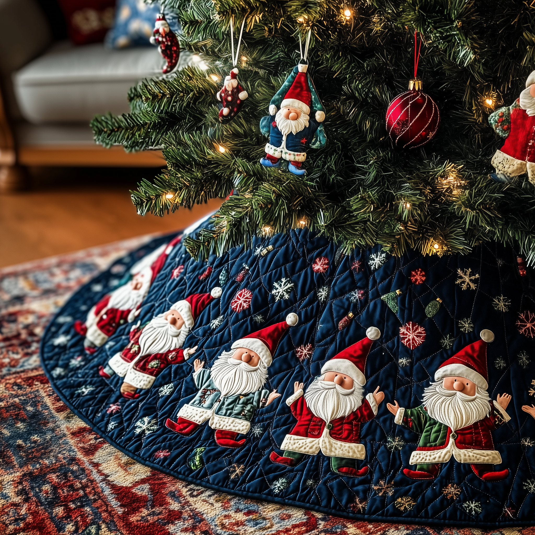 Christmas Gnome Quilted Tree Skirt Bring Comfort to Your Holidays with a Durable Tree Skirt Christmas Gnome Quilted Tree Skirt Bring Comfort to Your Holidays with a Durable Tree Skirt