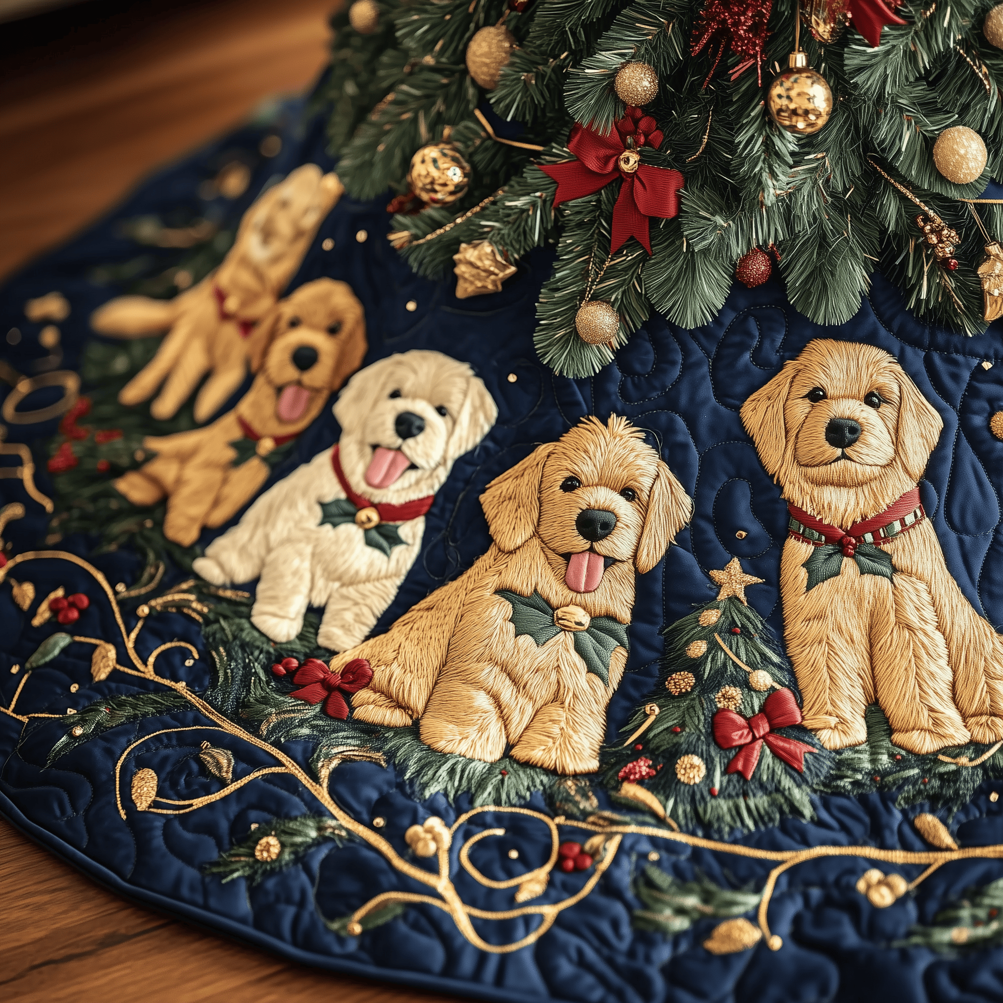 Christmas Golden Retriever Quilted Tree Skirt Celebrate Life's Little Moments with a Perfect Tree Skirt Christmas Golden Retriever Quilted Tree Skirt Celebrate Life's Little Moments with a Perfect Tree Skirt