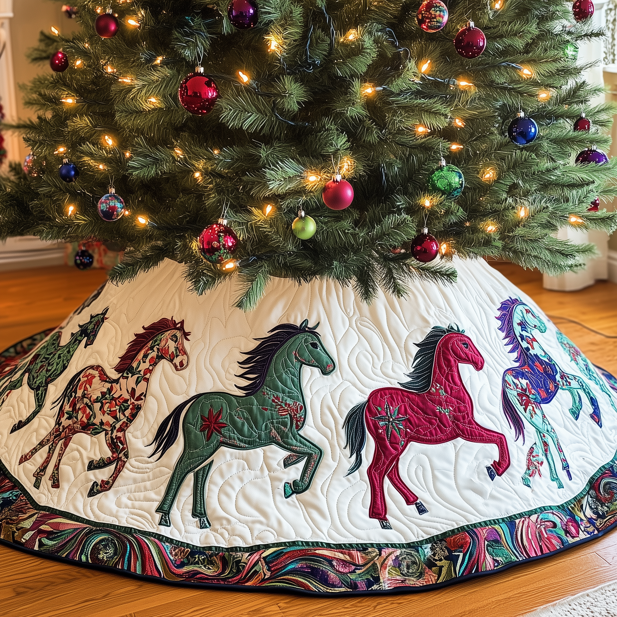 Christmas House Quilted Tree Skirt Celebrate Your Way with a Chic and Functional Tree Skirt Christmas House Quilted Tree Skirt Celebrate Your Way with a Chic and Functional Tree Skirt