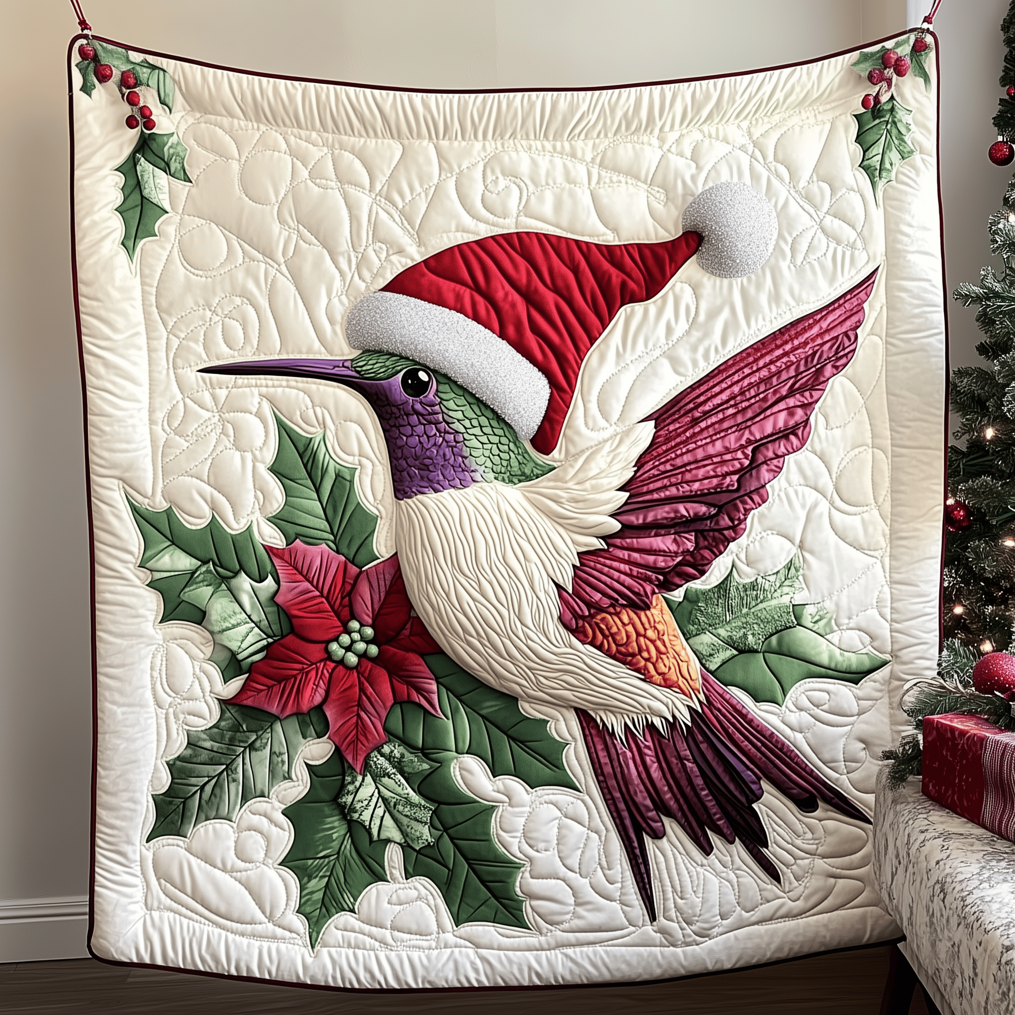 Christmas Hummingbird Quilted Blanket A Blanket That Makes Family Nights Extra Special Christmas Hummingbird Quilted Blanket A Blanket That Makes Family Nights Extra Special