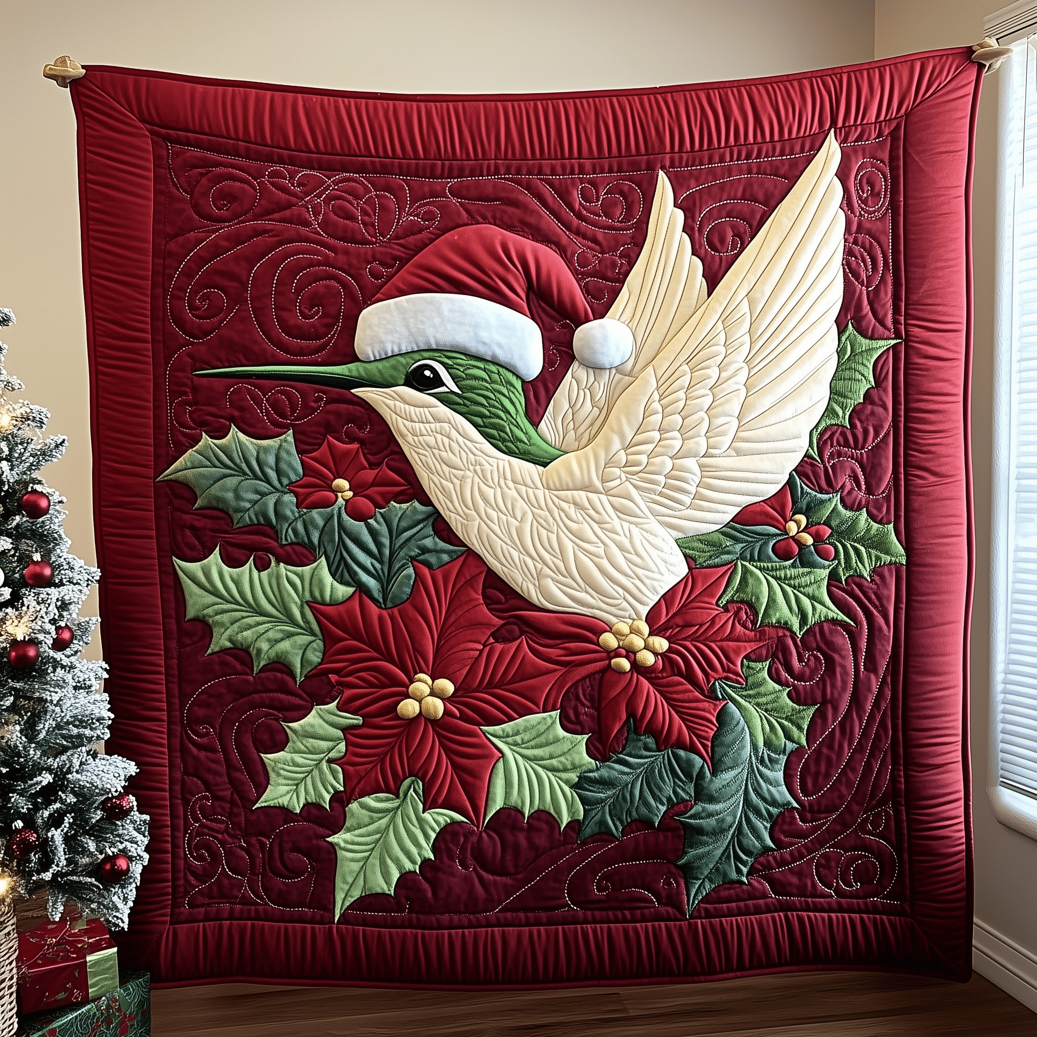 Christmas Hummingbird Quilted Blanket Bring the Family Together with a Blanket Everyone Loves Christmas Hummingbird Quilted Blanket Bring the Family Together with a Blanket Everyone Loves