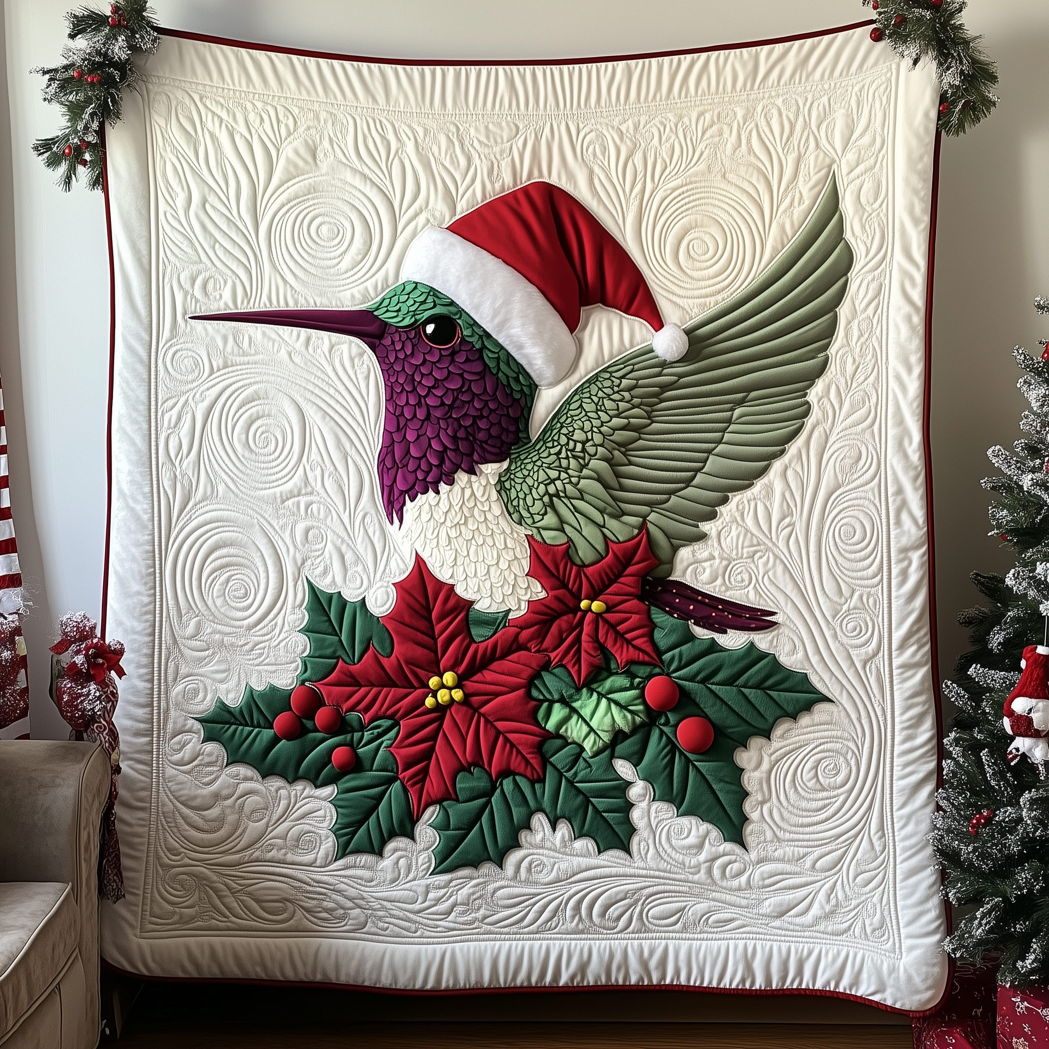 Christmas Hummingbird Quilted Blanket Throw Blankets For Couch Hummingbird Gift Ideas Christmas Hummingbird Quilted Blanket Throw Blankets For Couch Hummingbird Gift Ideas