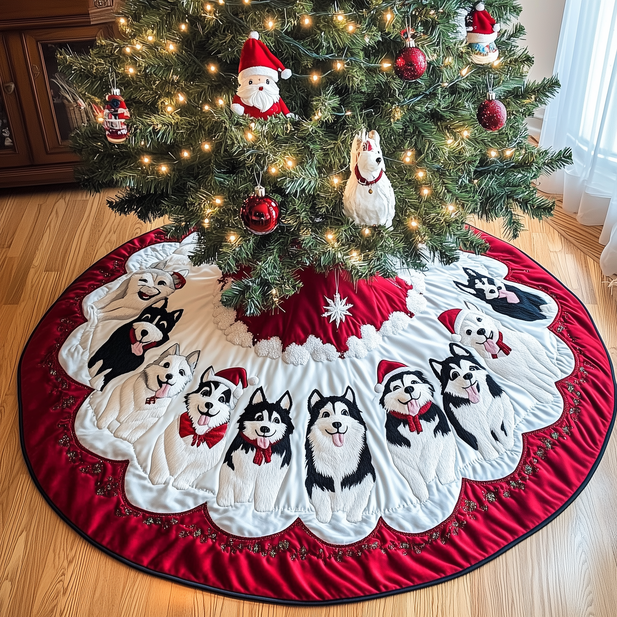 Christmas Husky Quilted Tree Skirt Feel the Holidays Flow with a Trusted Tree Skirt Christmas Husky Quilted Tree Skirt Feel the Holidays Flow with a Trusted Tree Skirt