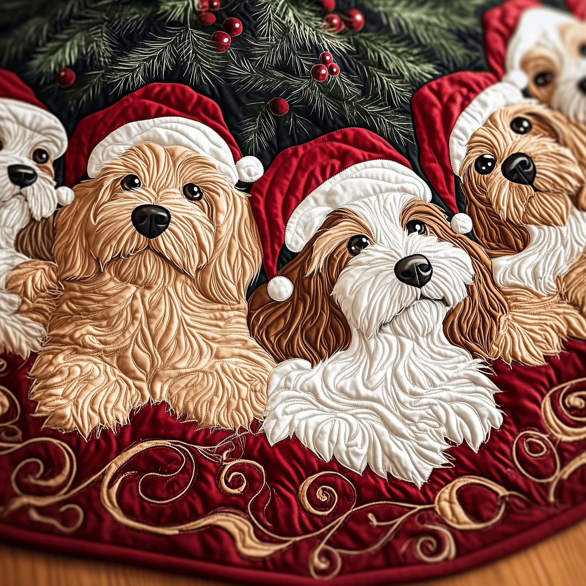Christmas Joyful Doodle Quilted Tree Skirt Cherish Every Moment with a Stylish and Reliable Tree Skirt Christmas Joyful Doodle Quilted Tree Skirt Cherish Every Moment with a Stylish and Reliable Tree Skirt