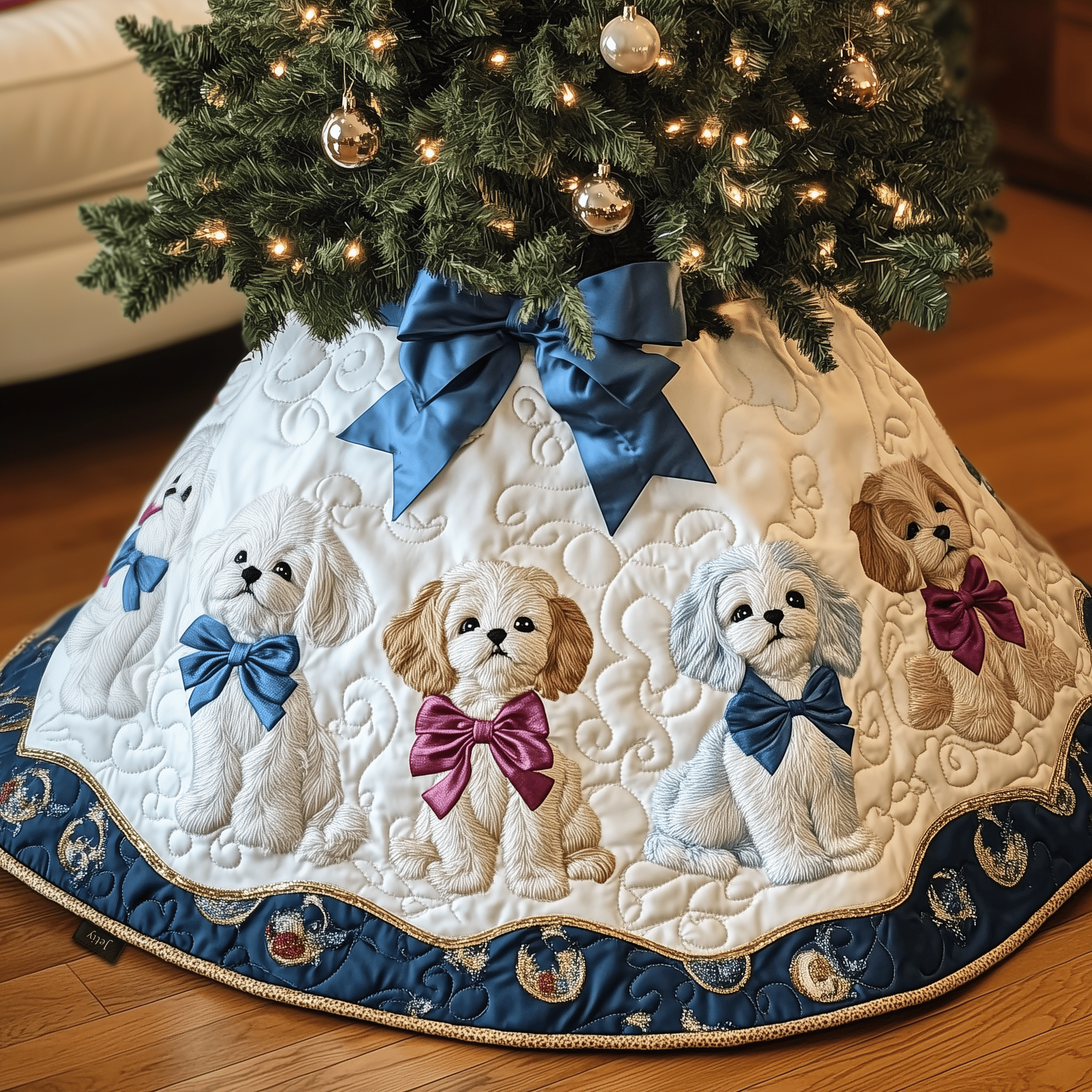 Christmas Maltese Quilted Tree Skirt Feel the Essence of Christmas with a Perfect Tree Skirt Christmas Maltese Quilted Tree Skirt Feel the Essence of Christmas with a Perfect Tree Skirt