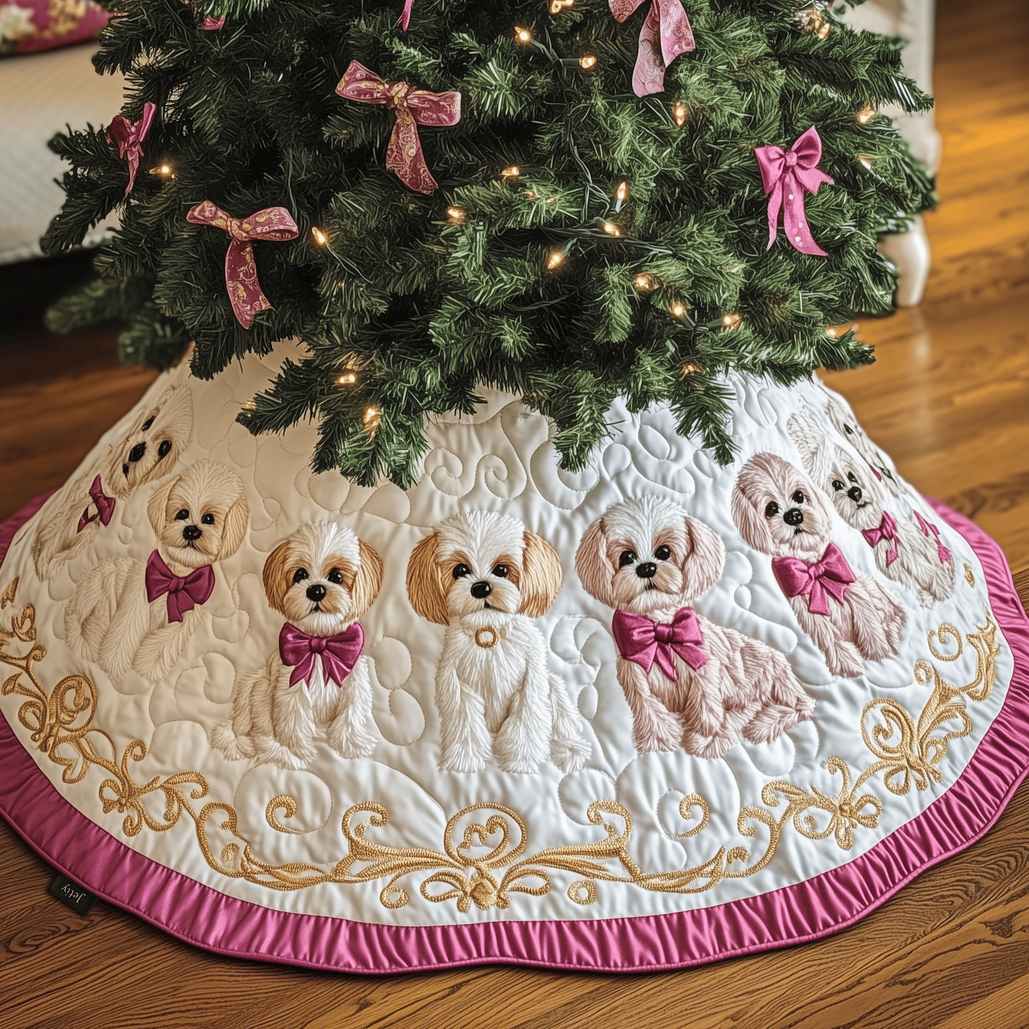 Christmas Maltese Quilted Tree Skirt Relax and Let the Holidays Shine with a Trusted Tree Skirt Christmas Maltese Quilted Tree Skirt Relax and Let the Holidays Shine with a Trusted Tree Skirt