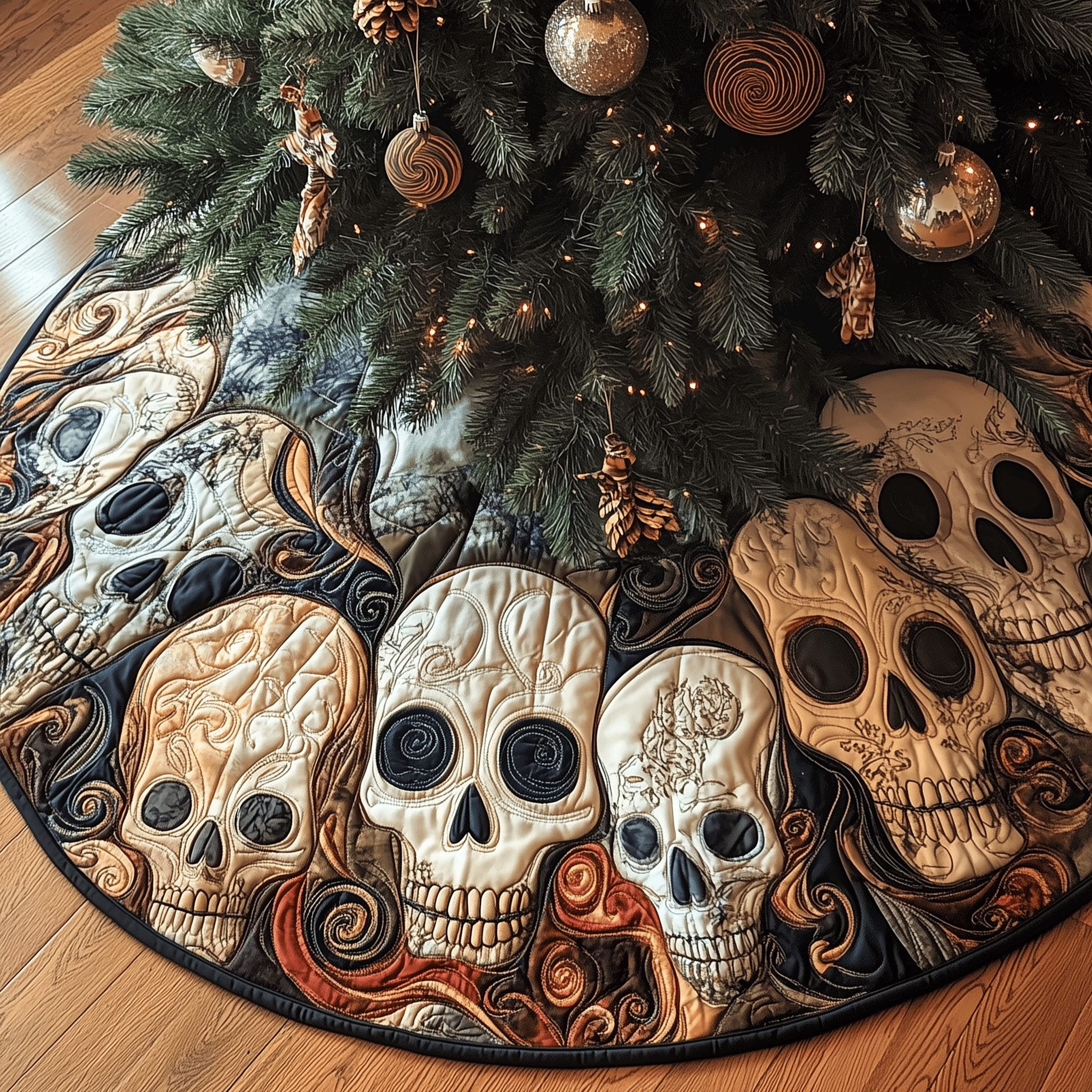 Christmas Mystique Skull Quilted Tree Skirt Celebrate Simplicity and Style with a Protective Tree Skirt Christmas Mystique Skull Quilted Tree Skirt Celebrate Simplicity and Style with a Protective Tree Skirt