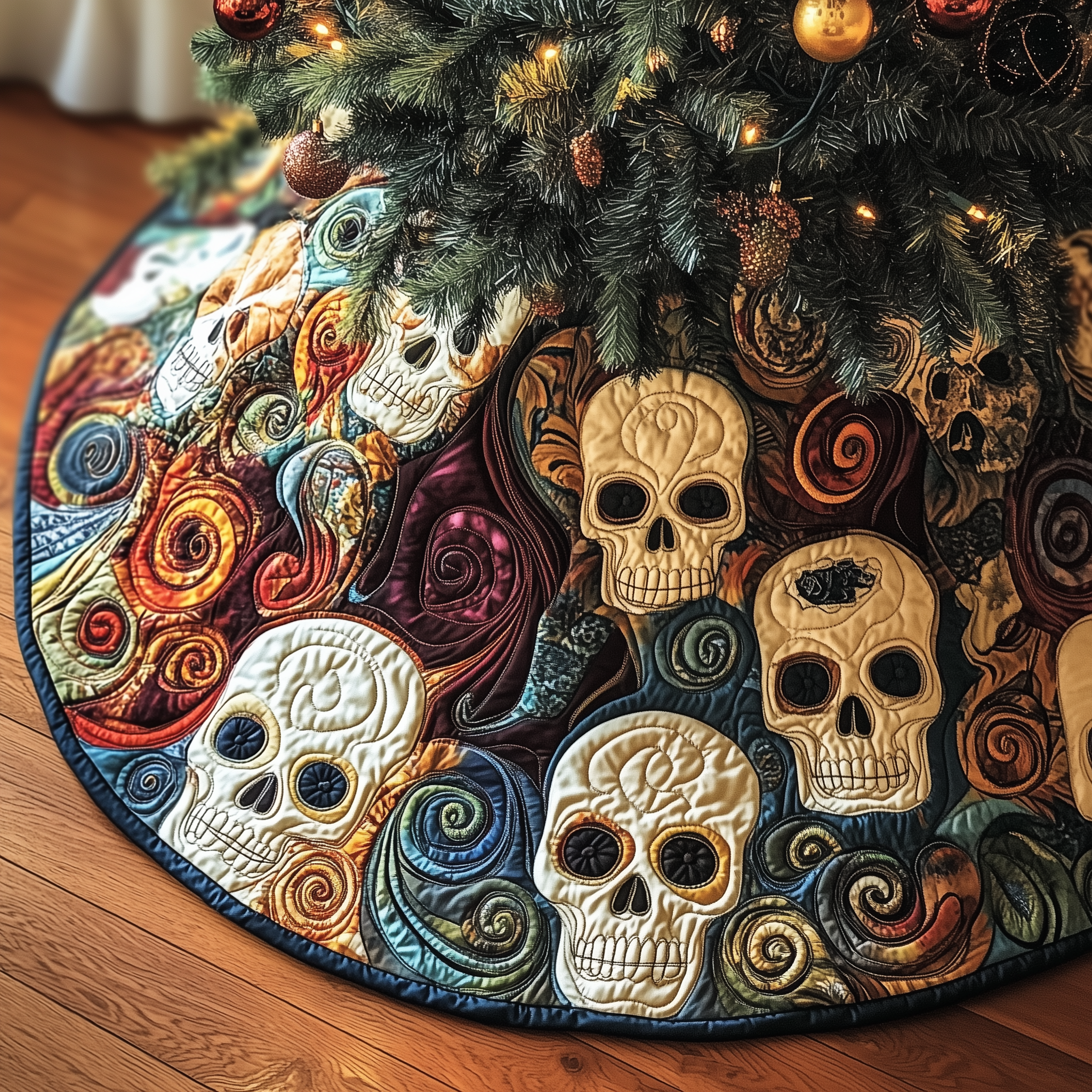 Christmas Mystique Skull Quilted Tree Skirt Celebrate With Peace of Mind and a Durable Tree Skirt Christmas Mystique Skull Quilted Tree Skirt Celebrate With Peace of Mind and a Durable Tree Skirt