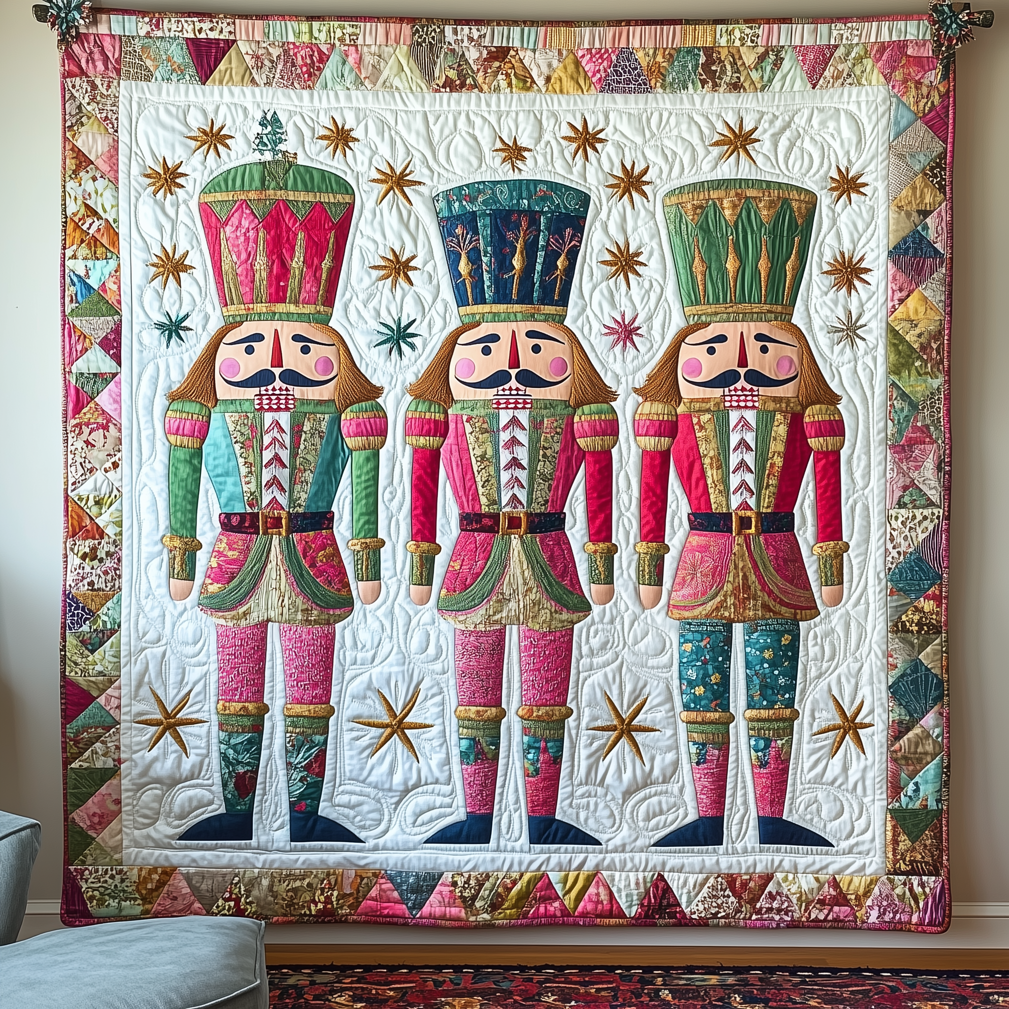 Christmas Nutcracker Quilted Blanket Feel Closer to Your Loved Ones with a Shared Blanket Christmas Nutcracker Quilted Blanket Feel Closer to Your Loved Ones with a Shared Blanket