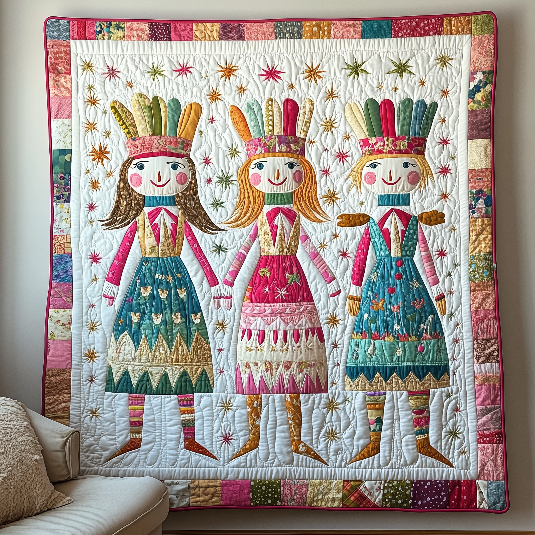 Christmas Nutcracker Quilted Blanket Feel the Bond of Home with Our Family-Friendly Blanket Christmas Nutcracker Quilted Blanket Feel the Bond of Home with Our Family-Friendly Blanket