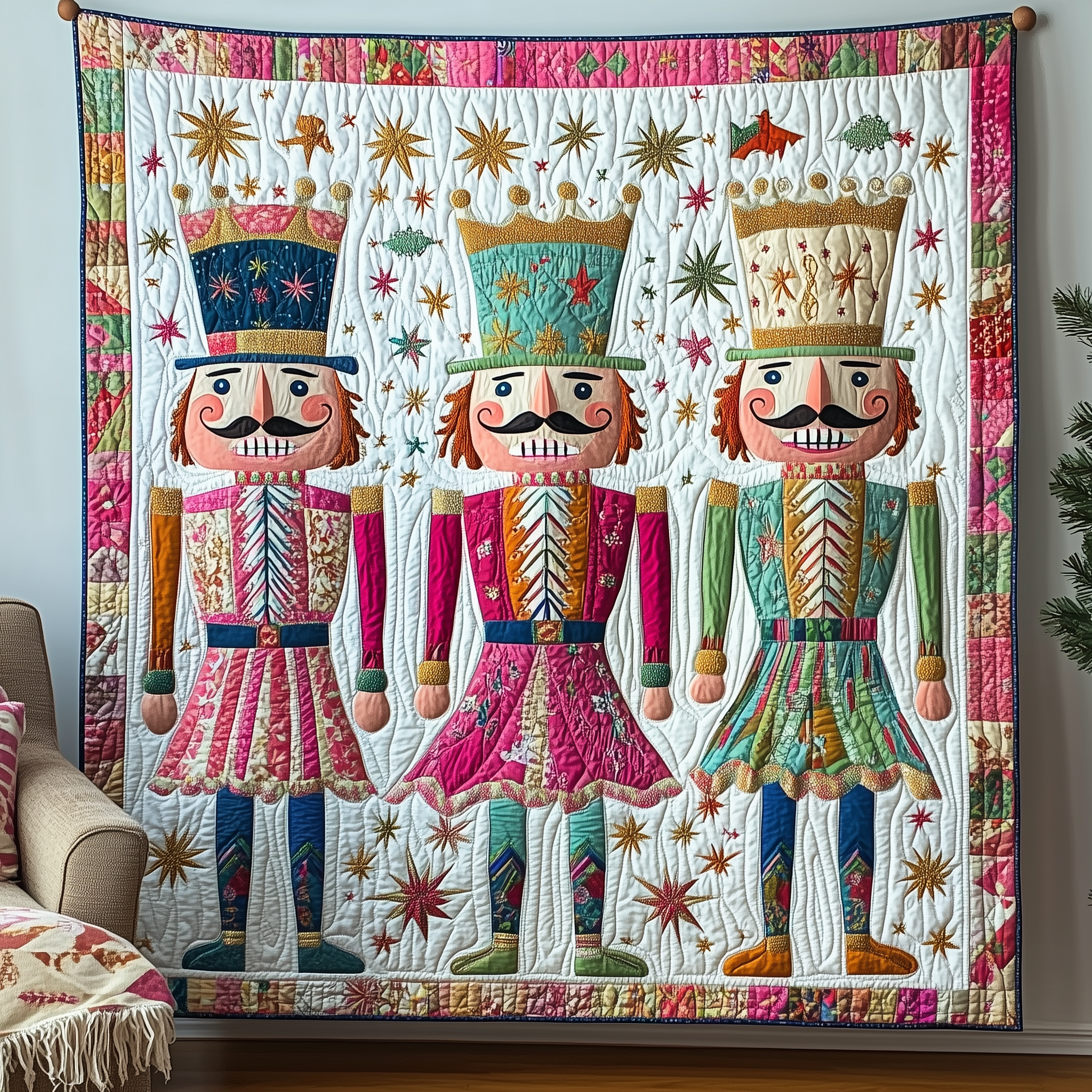 Christmas Nutcracker Quilted Blanket Feel the Heart of Home with a Blanket That Embraces All Christmas Nutcracker Quilted Blanket Feel the Heart of Home with a Blanket That Embraces All