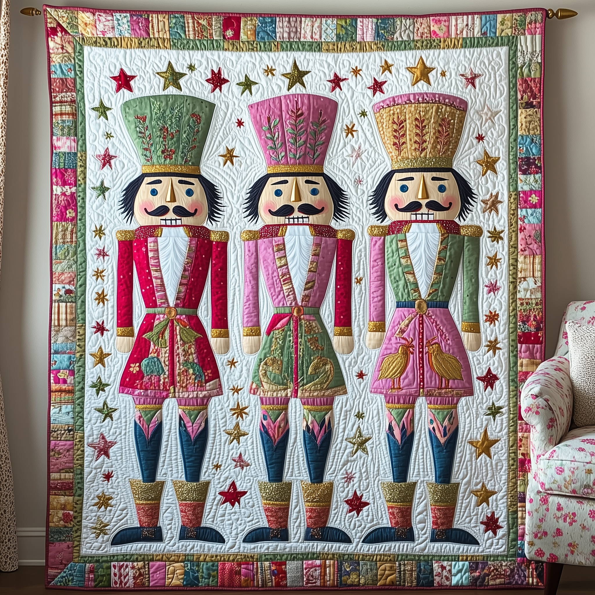 Christmas Nutcracker Quilted Blanket Perfect for All Seasons: A Blanket You'll Always Need Christmas Nutcracker Quilted Blanket Perfect for All Seasons: A Blanket You'll Always Need