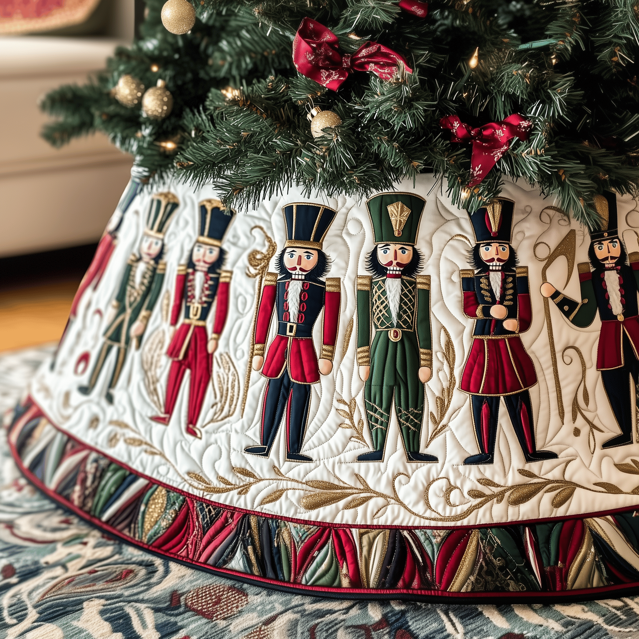 Christmas Nutcracker Quilted Tree Skirt Celebrate Every Step of the Season with the Right Tree Skirt Christmas Nutcracker Quilted Tree Skirt Celebrate Every Step of the Season with the Right Tree Skirt
