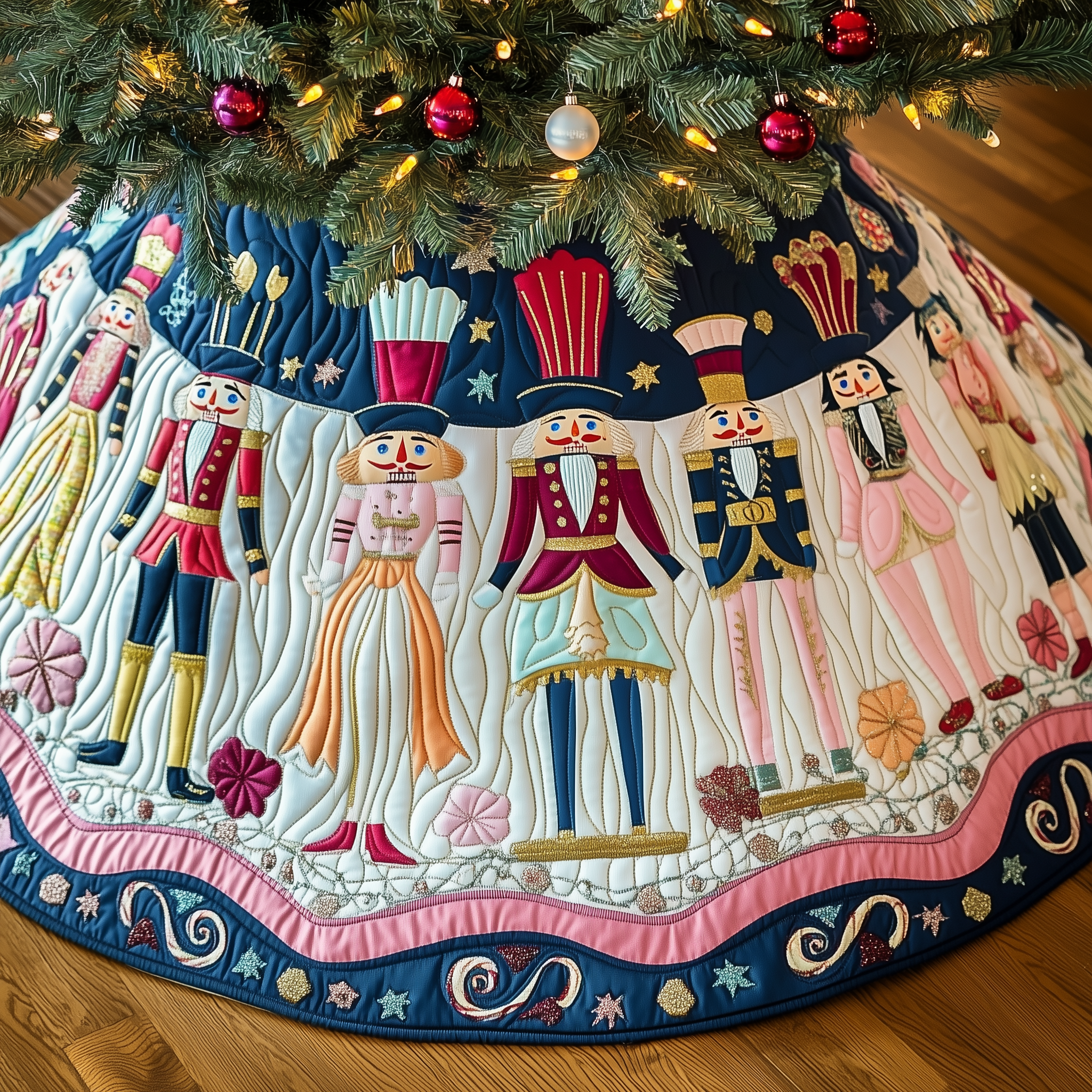 Christmas Nutcracker Quilted Tree Skirt Celebrate New Traditions with a Stylish and Safe Skirt Christmas Nutcracker Quilted Tree Skirt Celebrate New Traditions with a Stylish and Safe Skirt