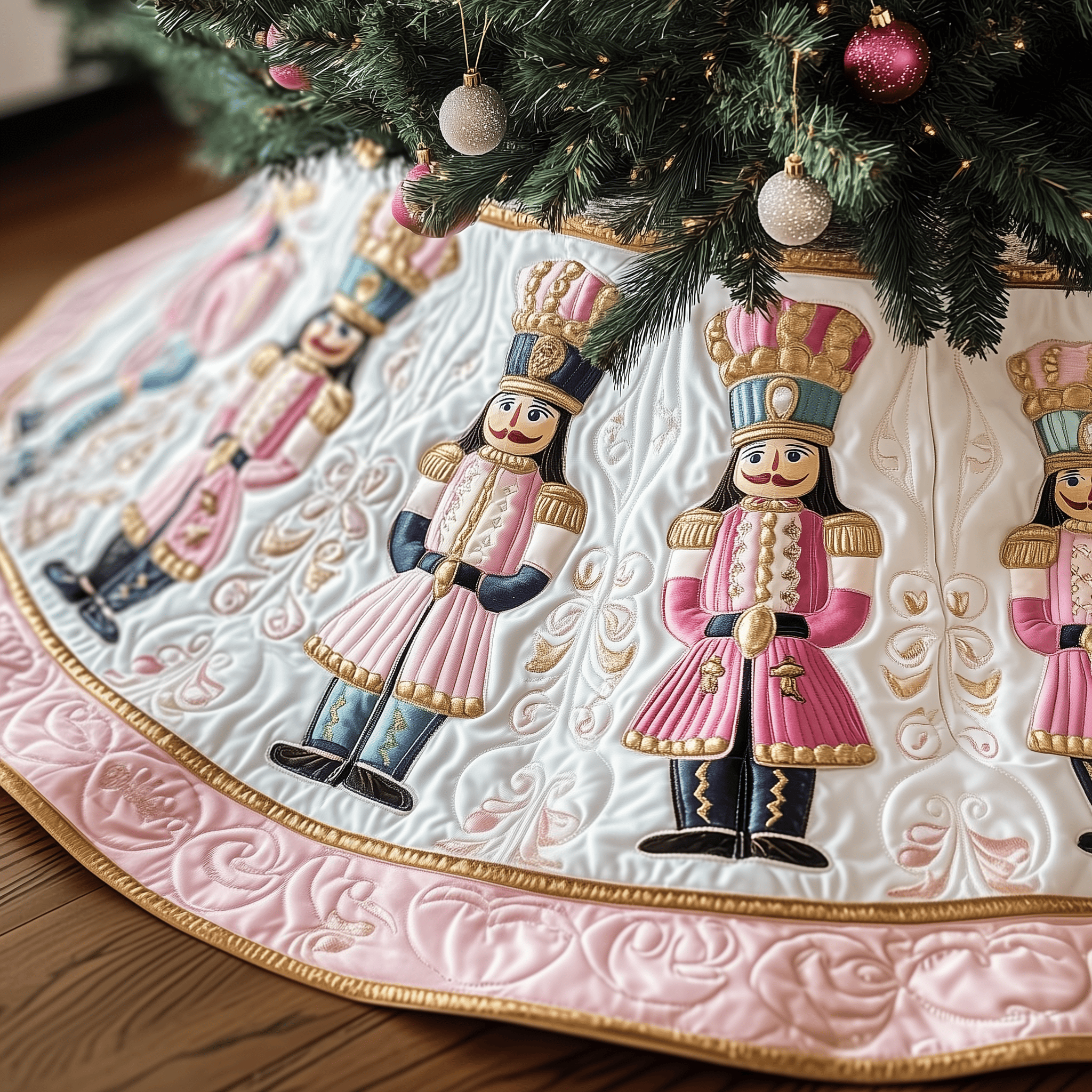 Christmas Nutcracker Quilted Tree Skirt Transform Your Holidays with a Safe and Elegant Tree Skirt Christmas Nutcracker Quilted Tree Skirt Transform Your Holidays with a Safe and Elegant Tree Skirt