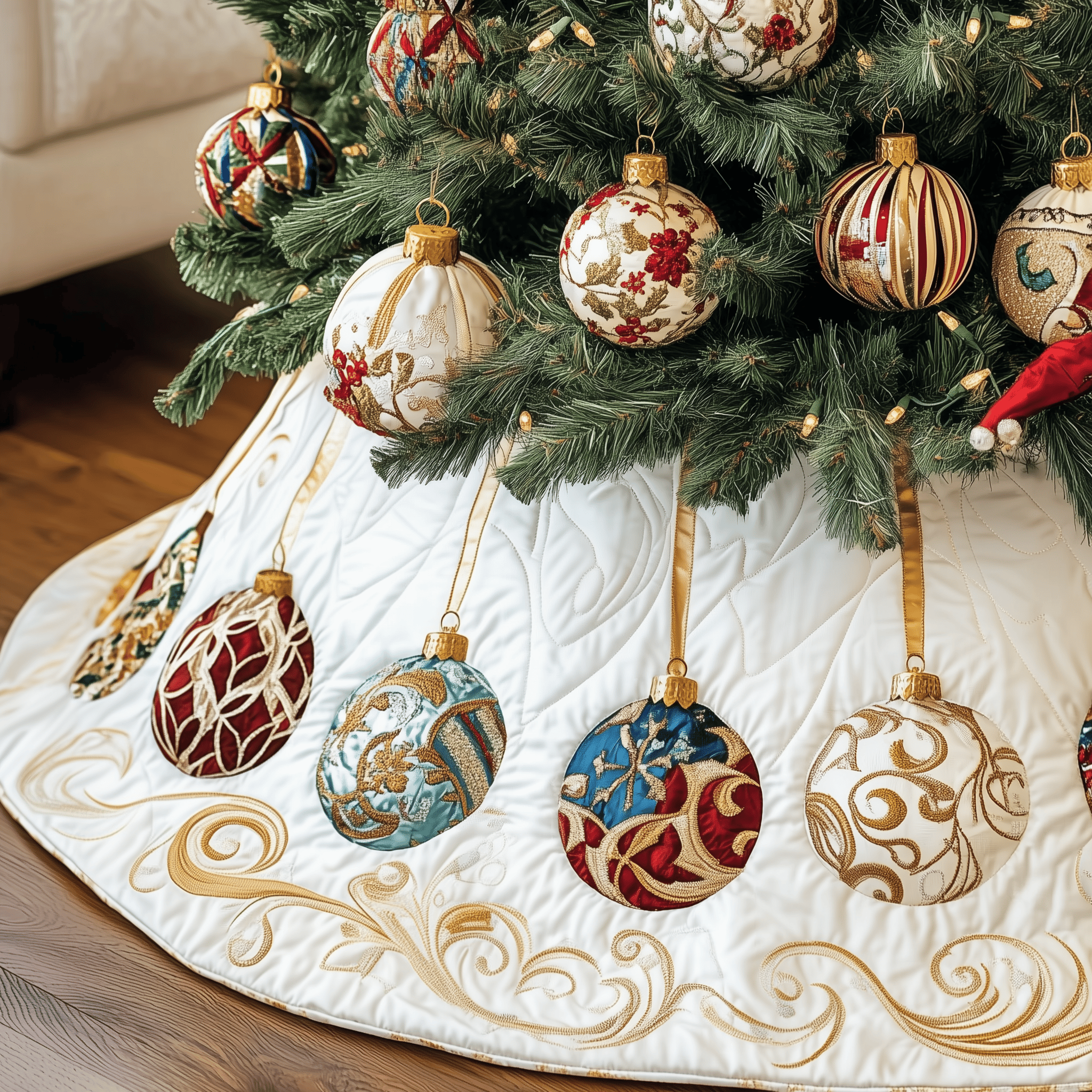 Christmas Ornament Quilted Tree Skirt Bring Comfort to Your Holidays with a Durable Tree Skirt Christmas Ornament Quilted Tree Skirt Bring Comfort to Your Holidays with a Durable Tree Skirt