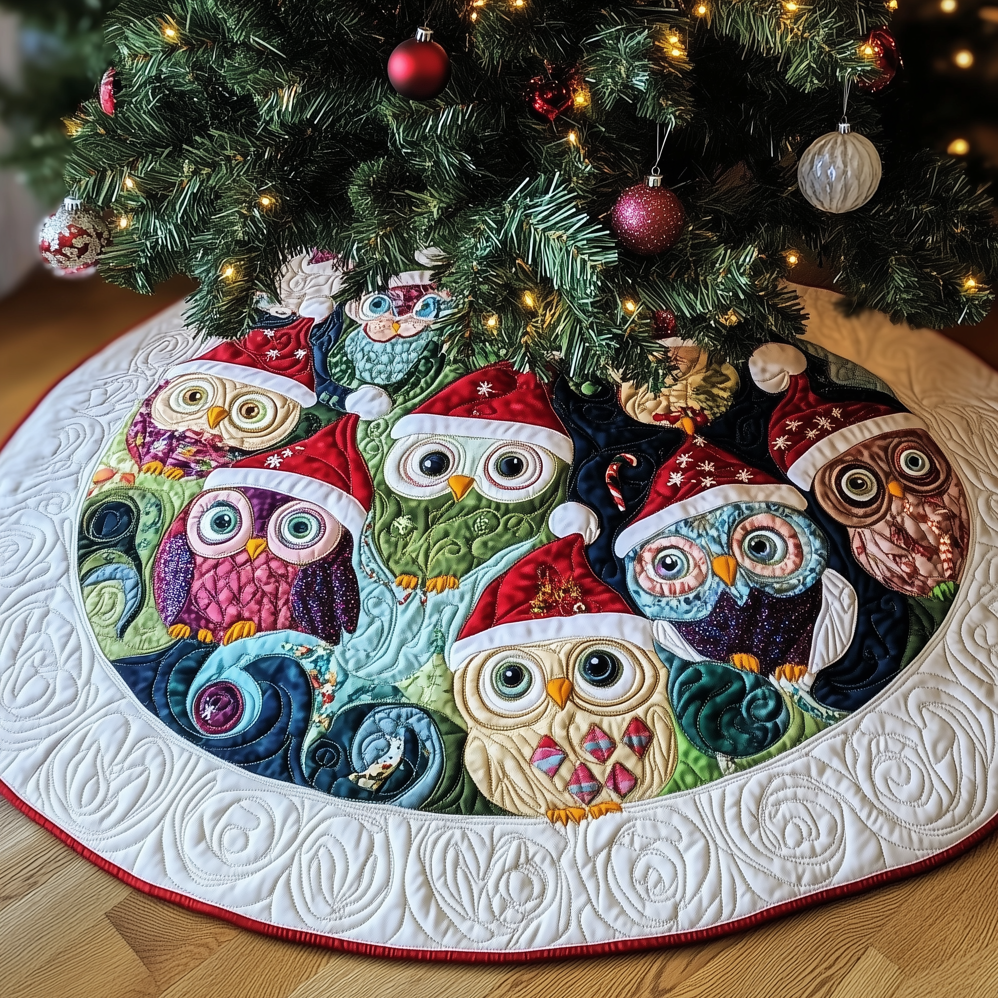 Christmas Owls Quilted Tree Skirt Feel the Peace of the Holidays with a Thoughtful Tree Skirt Christmas Owls Quilted Tree Skirt Feel the Peace of the Holidays with a Thoughtful Tree Skirt
