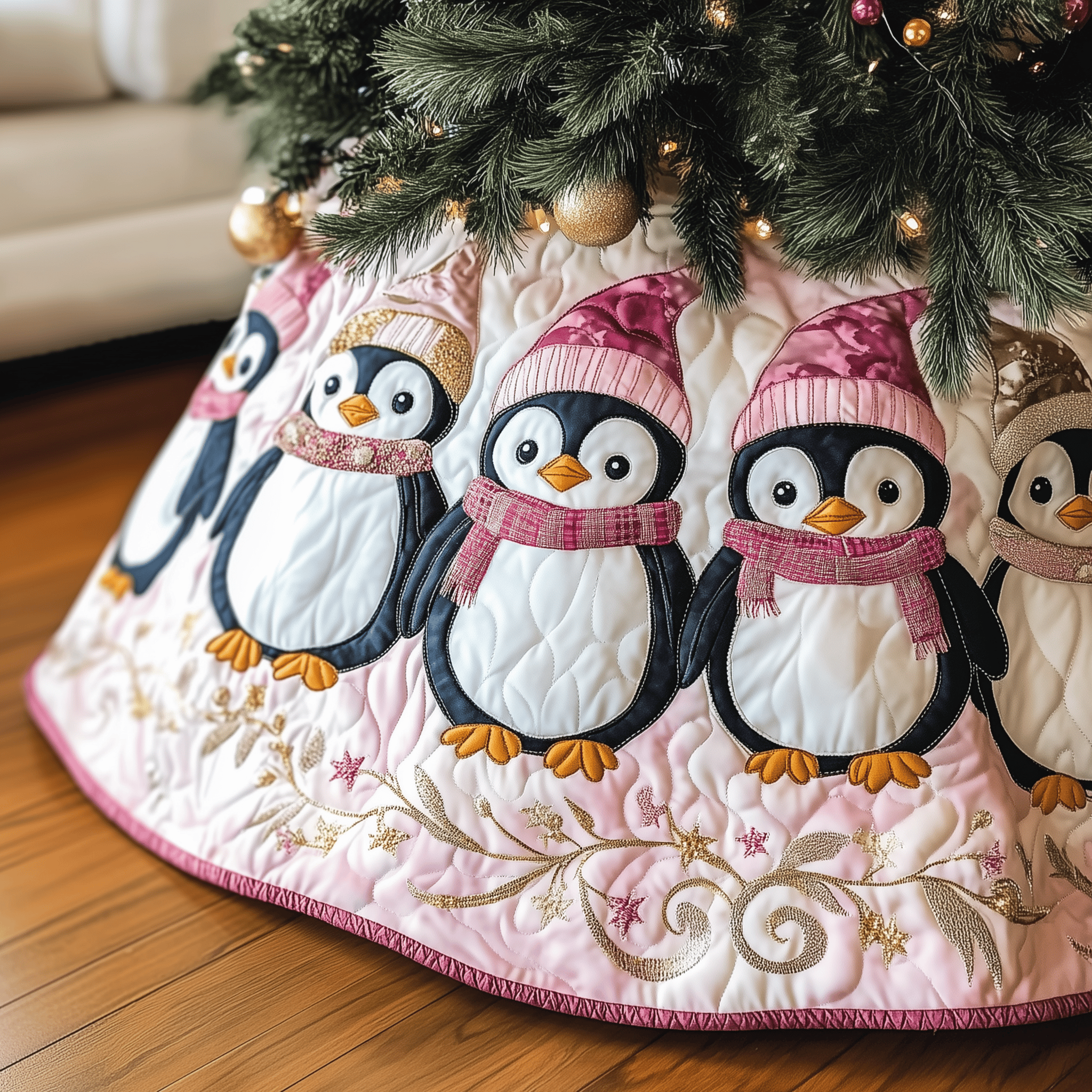 Christmas Penguin Quilted Tree Skirt Bring Joy to Your Home with a Trustworthy Tree Skirt Christmas Penguin Quilted Tree Skirt Bring Joy to Your Home with a Trustworthy Tree Skirt