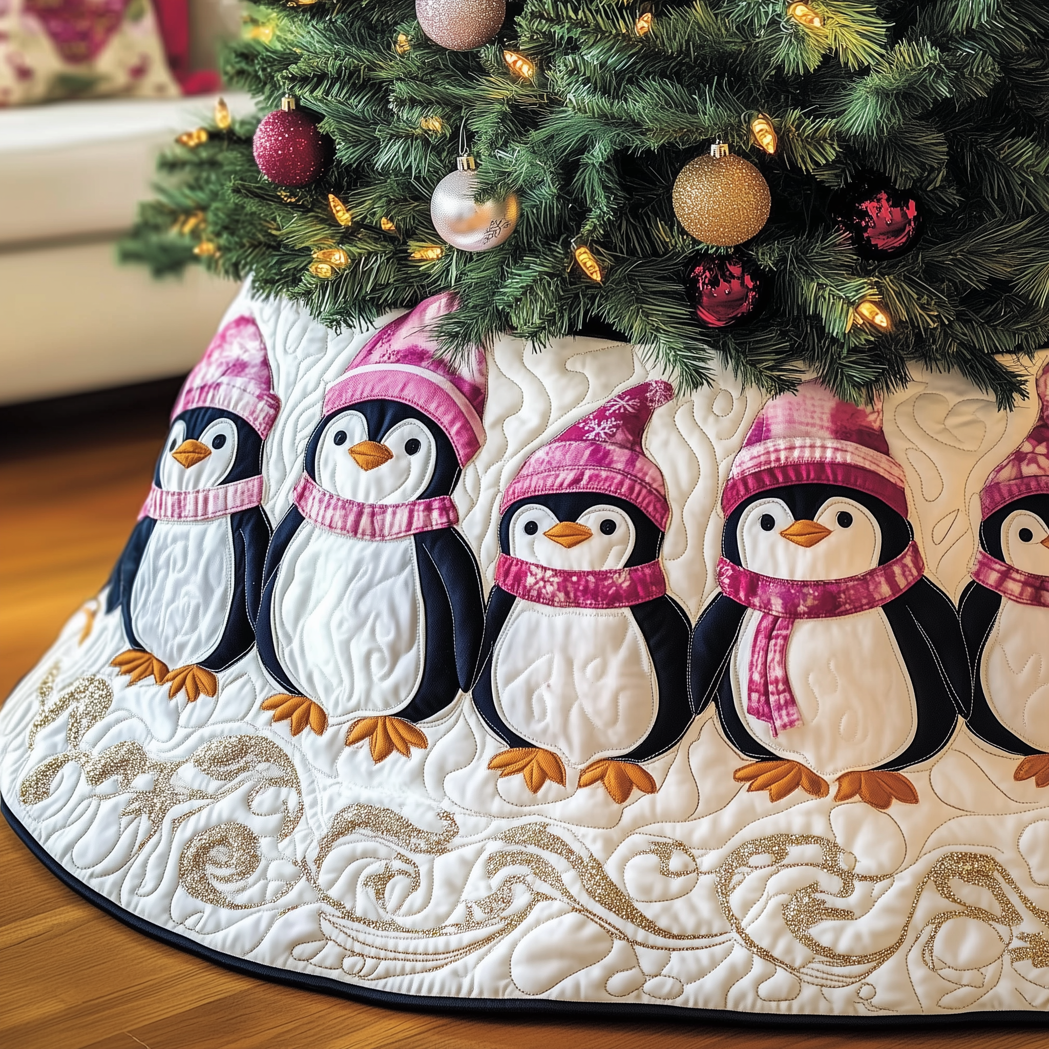 Christmas Penguin Quilted Tree Skirt Keep Your Loved Ones Safe with the Perfect Tree Skirt Christmas Penguin Quilted Tree Skirt Keep Your Loved Ones Safe with the Perfect Tree Skirt
