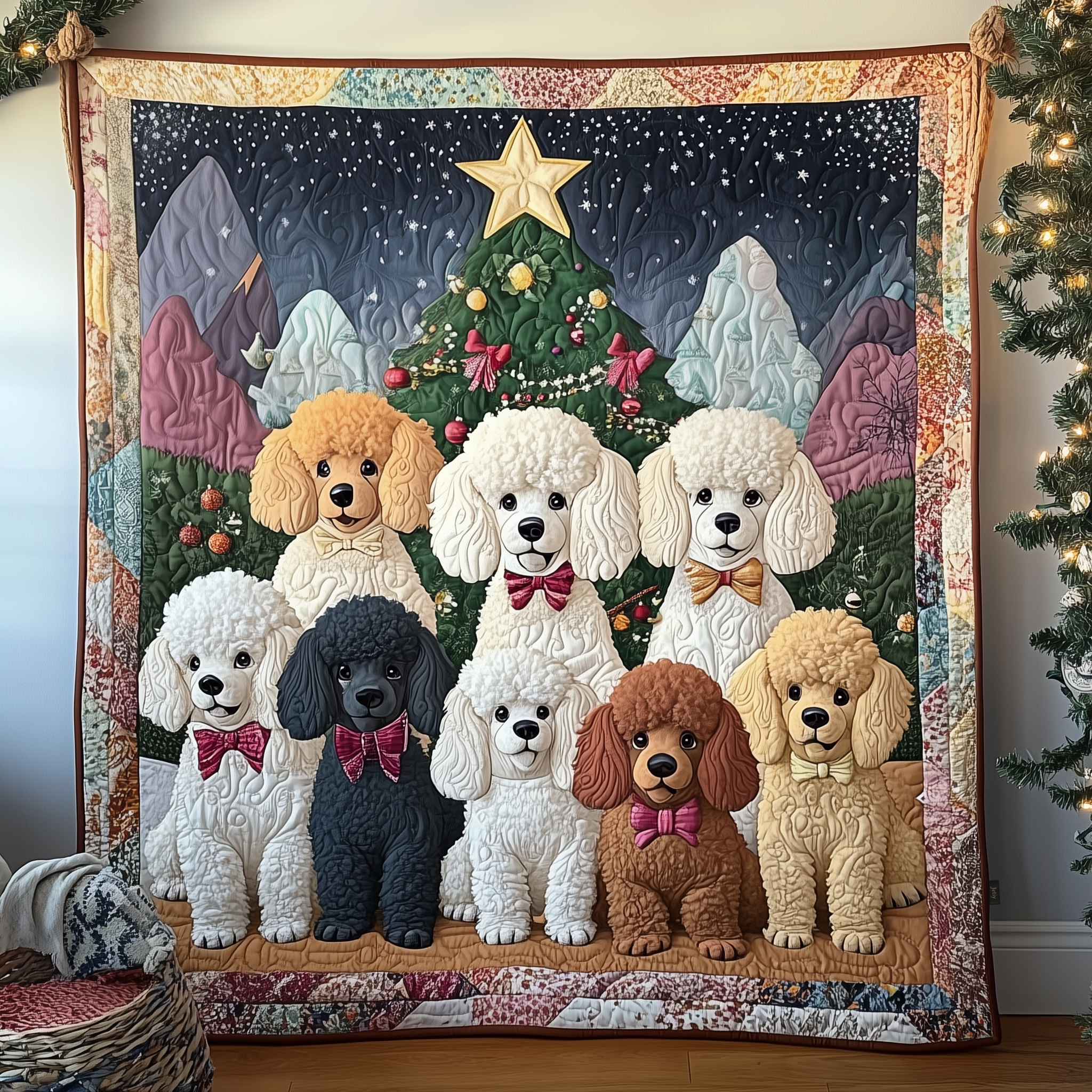 Christmas Poodle Quilted Blanket Experience the Ultimate in Custom Comfort Christmas Poodle Quilted Blanket Experience the Ultimate in Custom Comfort