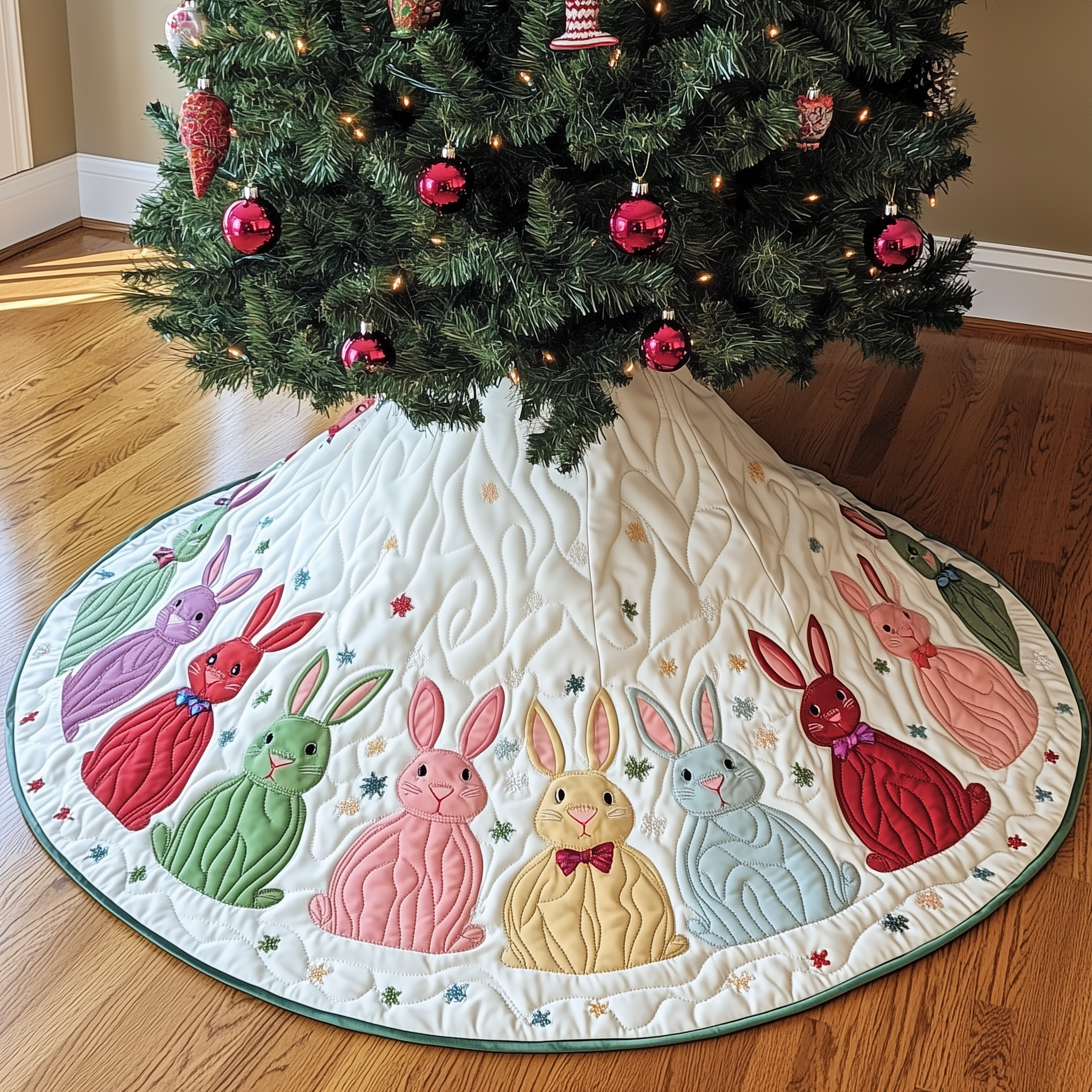 Christmas Rabbit Quilted Tree Skirt Celebrate Every Step of the Season with the Right Tree Skirt Christmas Rabbit Quilted Tree Skirt Celebrate Every Step of the Season with the Right Tree Skirt