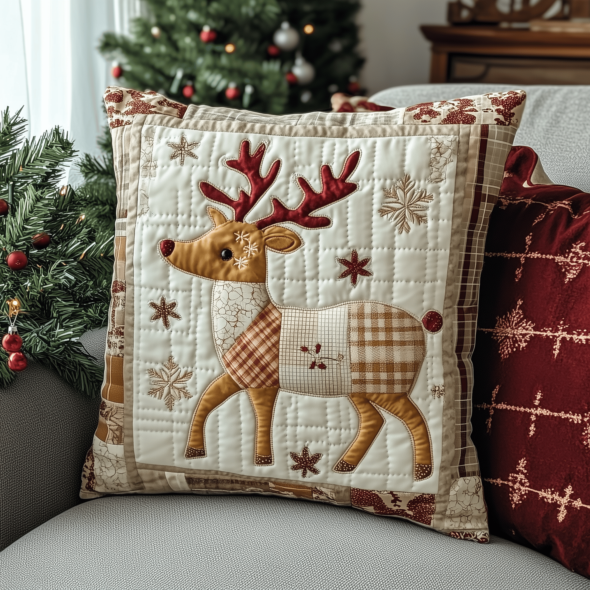 Christmas Reindeer Cookies Quilted Pillow Case Innovative Pillow Cases for a Better Night's Sleep Christmas Reindeer Cookies Quilted Pillow Case Innovative Pillow Cases for a Better Night's Sleep