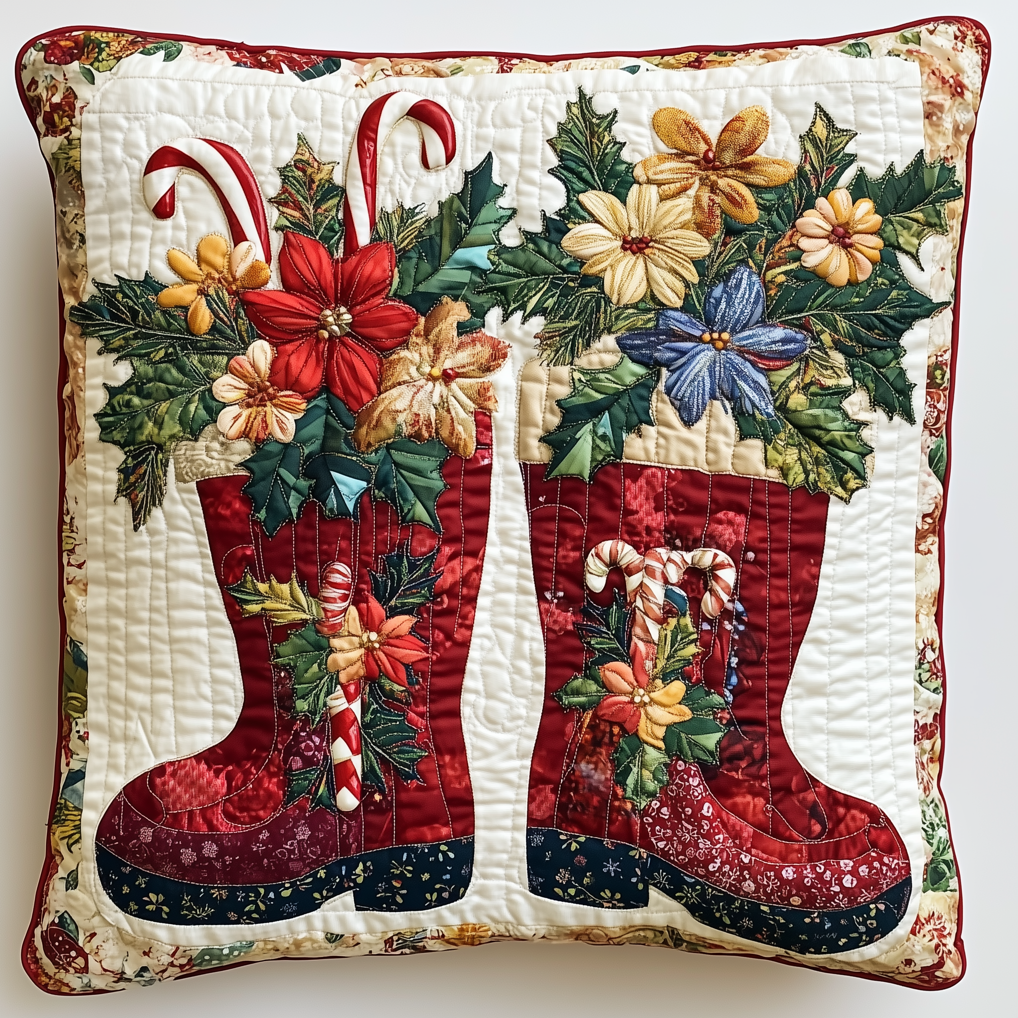 Christmas Santa Boot Quilted Pillow Case A Pillow Case That Brings Joy to Your Nights Christmas Santa Boot Quilted Pillow Case A Pillow Case That Brings Joy to Your Nights