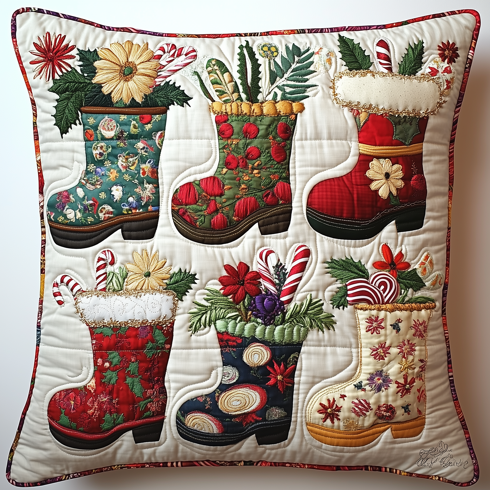 Christmas Santa Boot Quilted Pillow Case Stay Cool All Night with Advanced Pillow Case Designs Christmas Santa Boot Quilted Pillow Case Stay Cool All Night with Advanced Pillow Case Designs