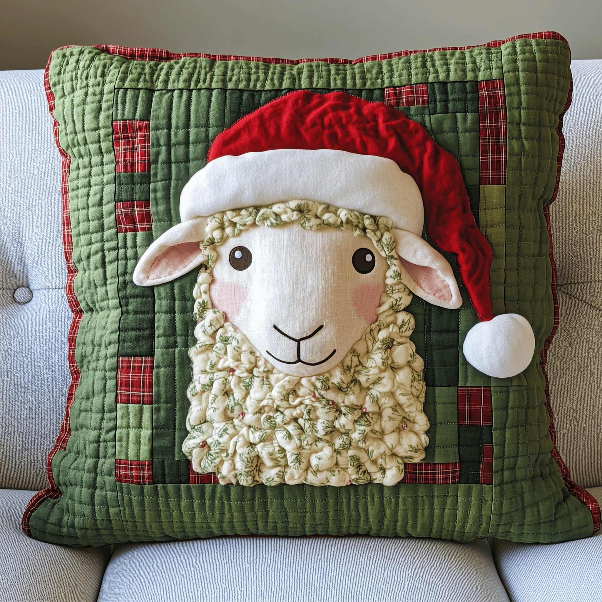 Christmas Sheep Quilted Pillow Case Celebrate Relaxation with a Stylish Pillow Case Christmas Sheep Quilted Pillow Case Celebrate Relaxation with a Stylish Pillow Case