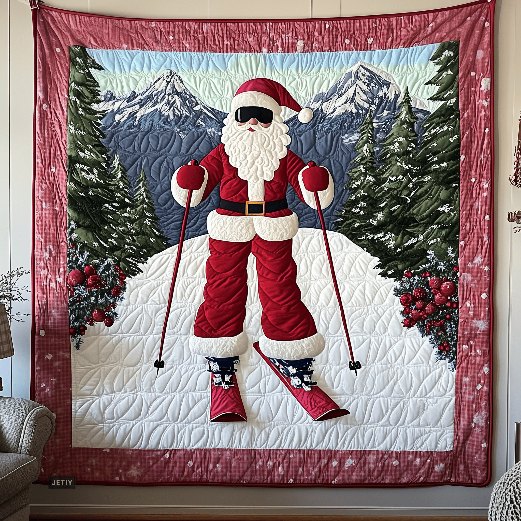 Christmas Skiing Quilted Blanket Feel At Ease with a Blanket That's Perfectly Practical Christmas Skiing Quilted Blanket Feel At Ease with a Blanket That's Perfectly Practical