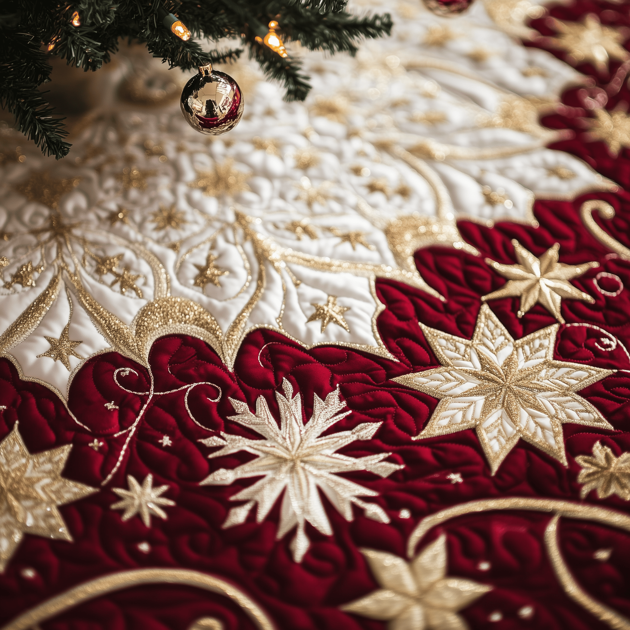 Christmas Snowflakes Quilted Tree Skirt Celebrate Stress-Free with a Tree Skirt That Works Christmas Snowflakes Quilted Tree Skirt Celebrate Stress-Free with a Tree Skirt That Works