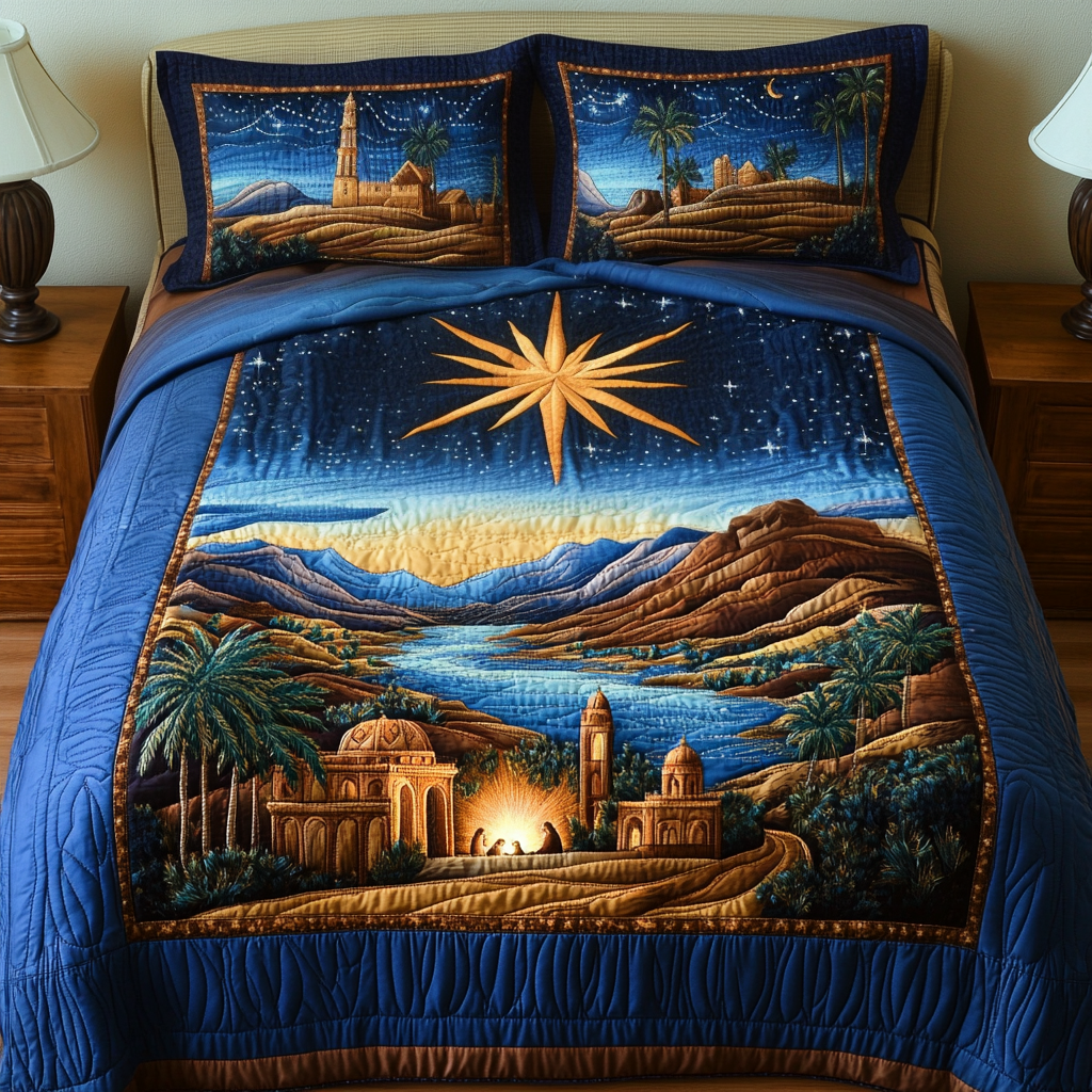 Christmas Star Quilted Bedding Set Secret Santa Gift Ideas Christmas Star Quilted Bedding Set Secret Santa Gift Ideas