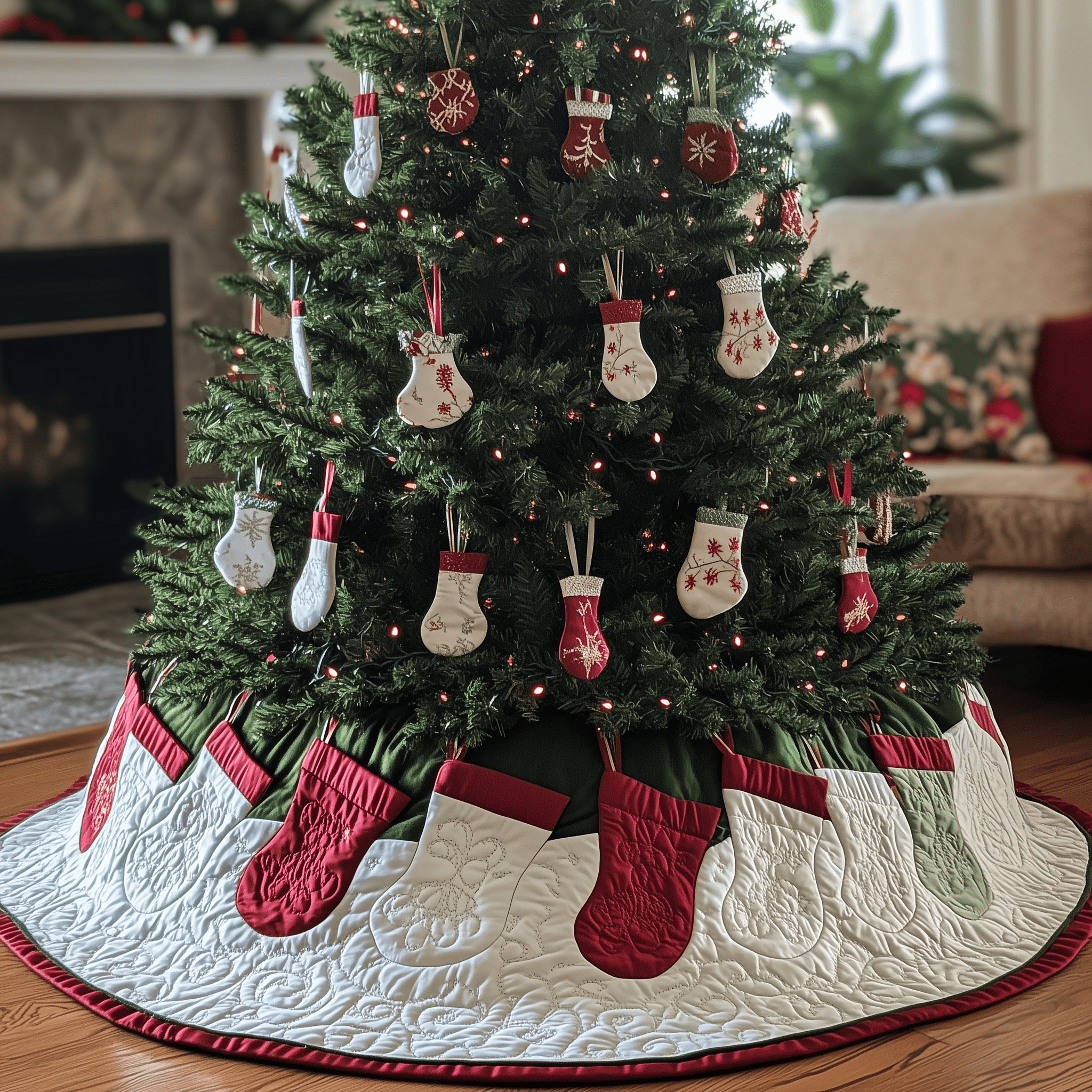 Christmas Stockings Quilted Tree Skirt Add Comfort and Joy to Your Home with a Durable Tree Skirt Christmas Stockings Quilted Tree Skirt Add Comfort and Joy to Your Home with a Durable Tree Skirt