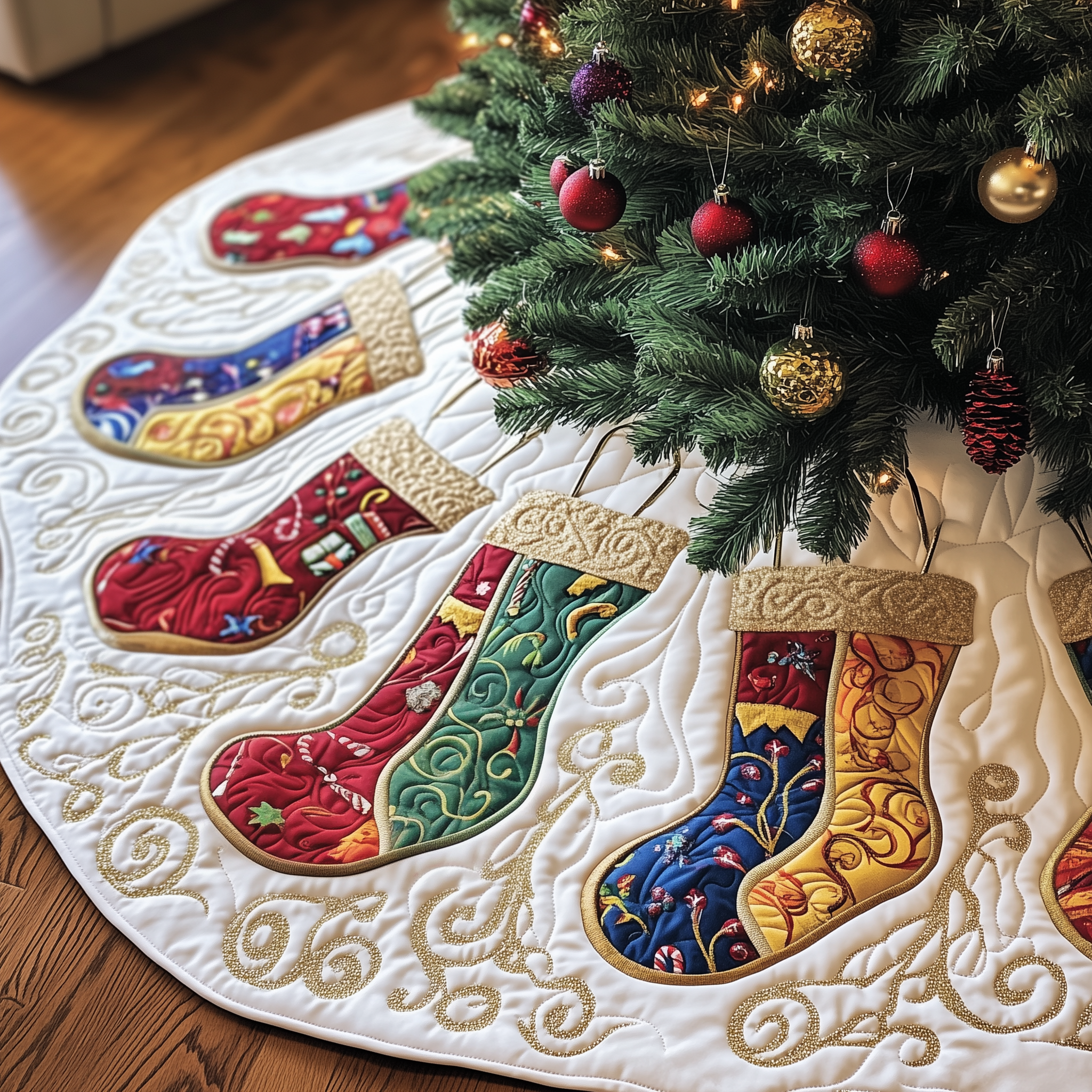 Christmas Stockings Quilted Tree Skirt Celebrate in Style with a Tree Skirt That Protects Christmas Stockings Quilted Tree Skirt Celebrate in Style with a Tree Skirt That Protects