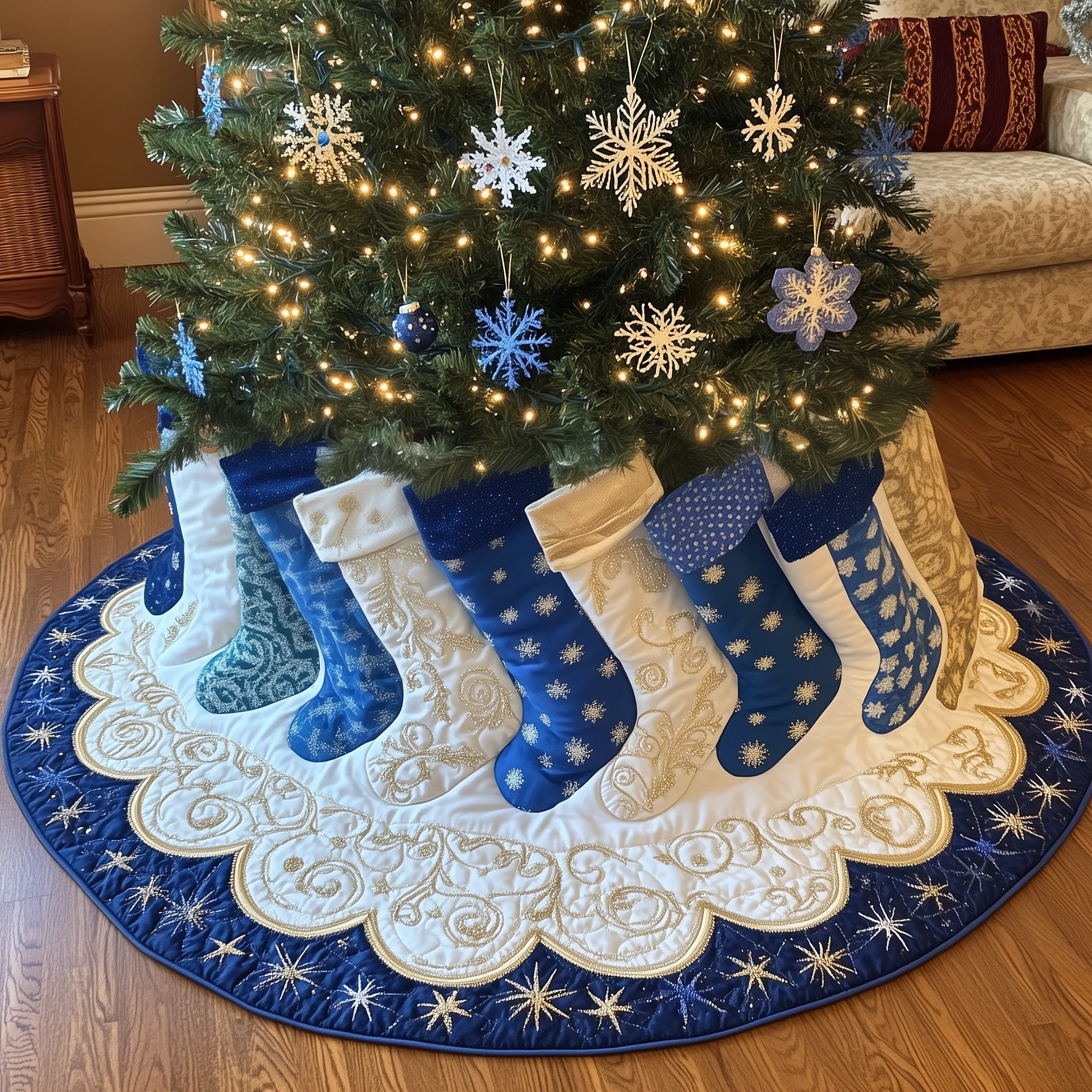 Christmas Stockings Quilted Tree Skirt Enjoy a Peaceful Holiday with the Perfect Tree Skirt Christmas Stockings Quilted Tree Skirt Enjoy a Peaceful Holiday with the Perfect Tree Skirt