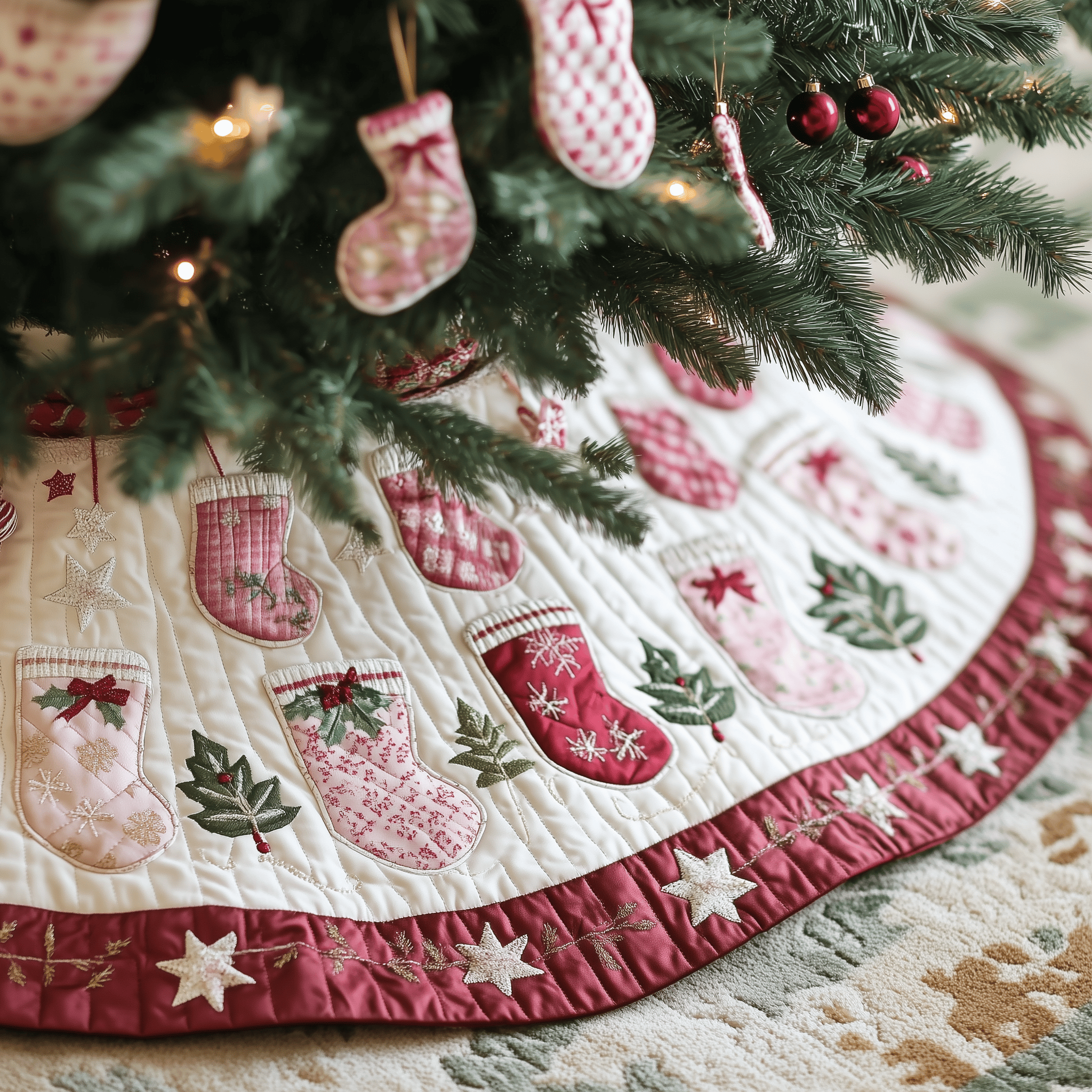 Christmas Stockings Quilted Tree Skirt Feel the Spirit of the Holidays with a Trusted Tree Skirt Christmas Stockings Quilted Tree Skirt Feel the Spirit of the Holidays with a Trusted Tree Skirt