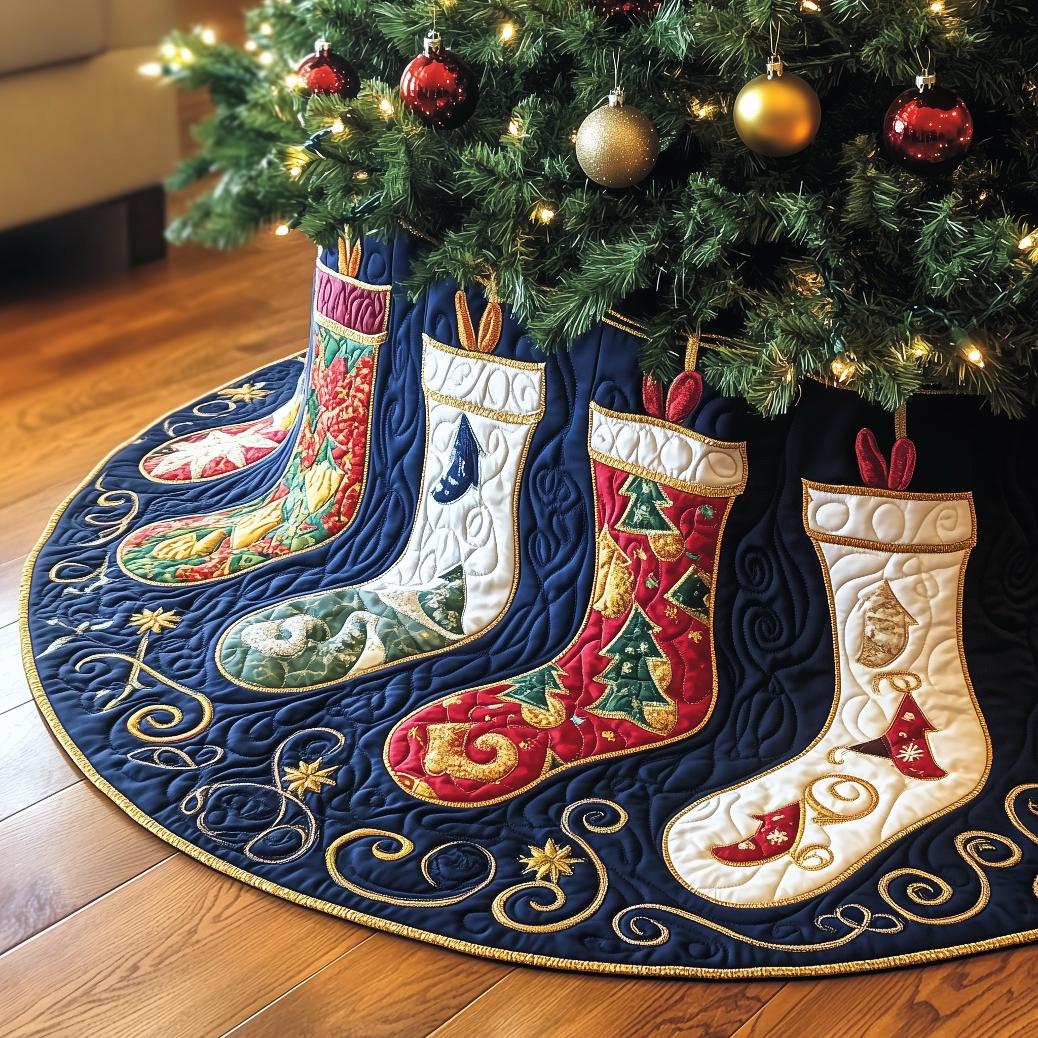 Christmas Stockings Quilted Tree Skirt Make Every Moment Merry with a Stylish Tree Skirt Christmas Stockings Quilted Tree Skirt Make Every Moment Merry with a Stylish Tree Skirt